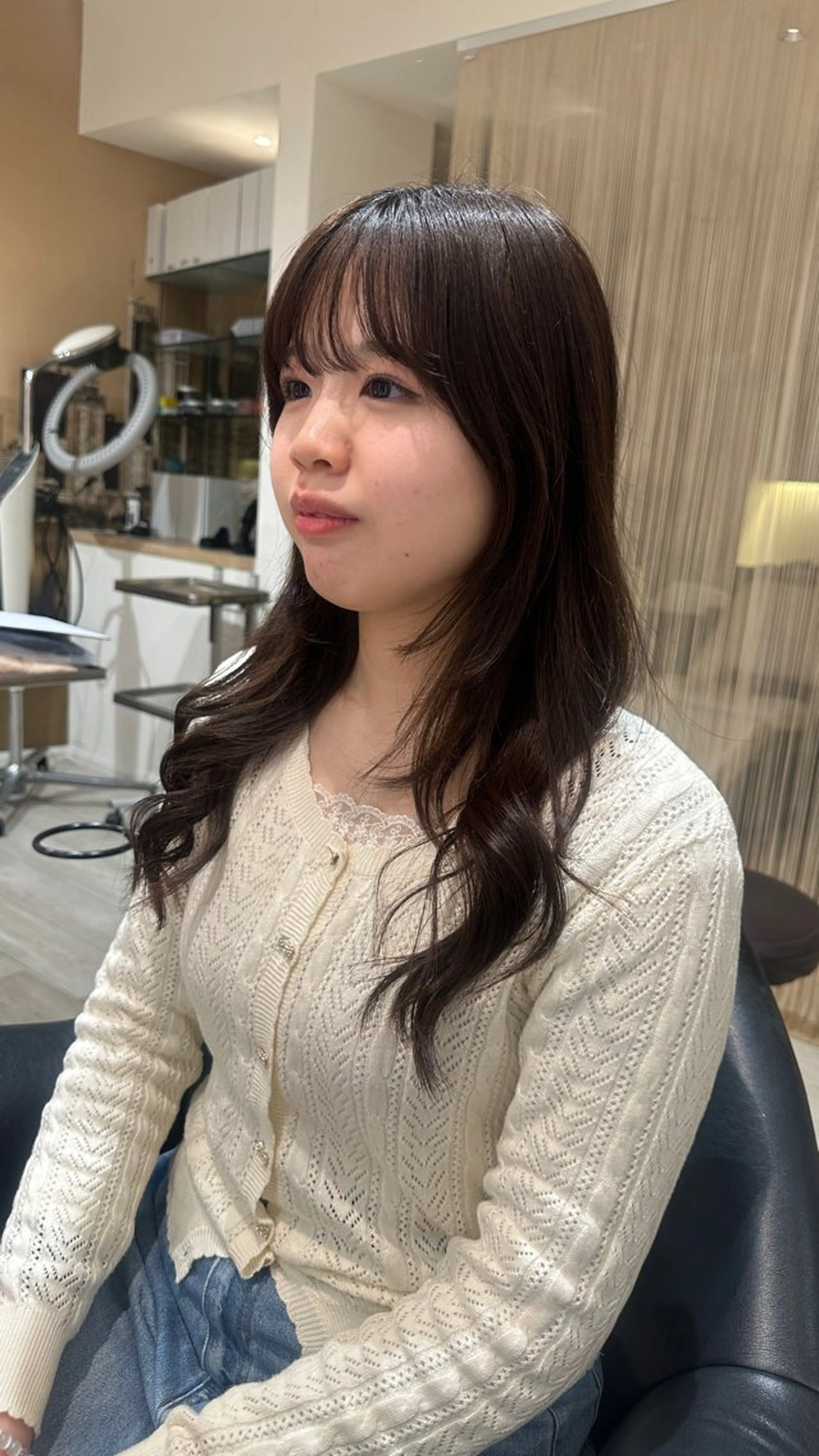 セミロング カット ヘアカラー 新免世翔/ レディースモデル募集のヘアスタイル