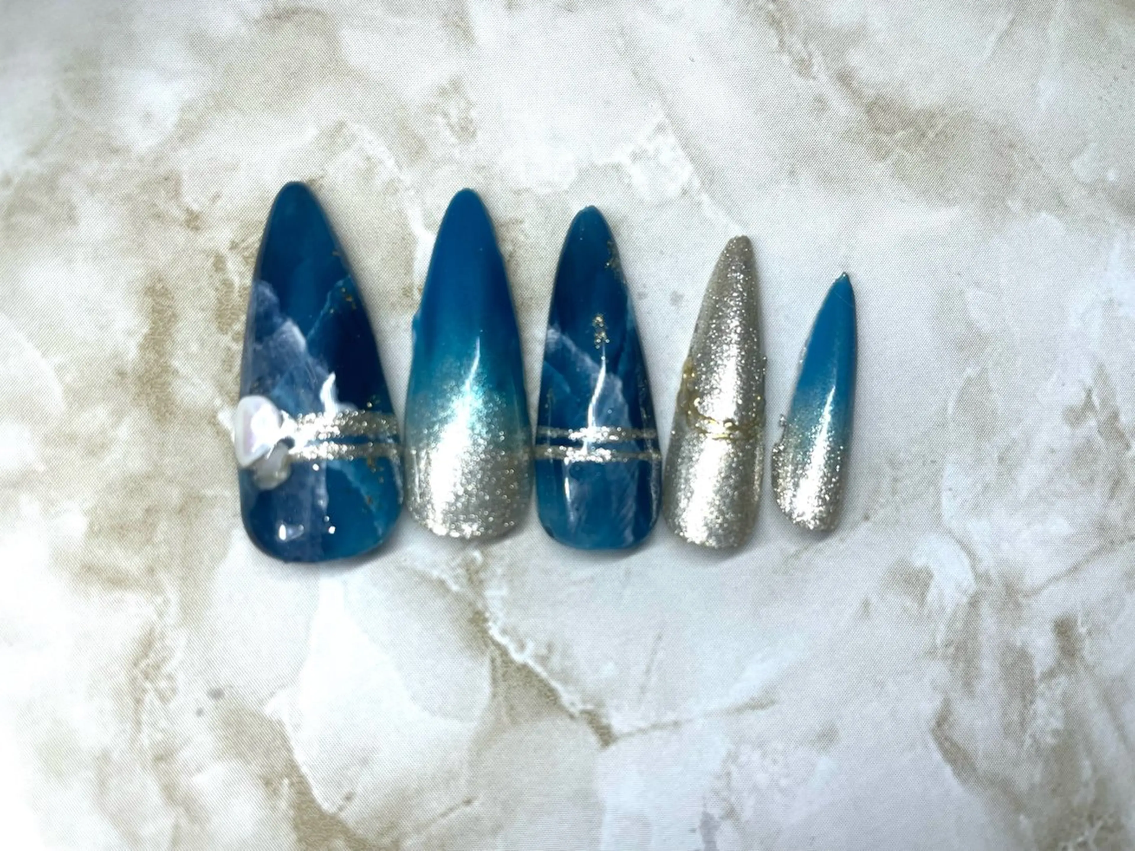 セミロング ハンドネイル LeLien所属・LeLien ♡のネイルデザイン