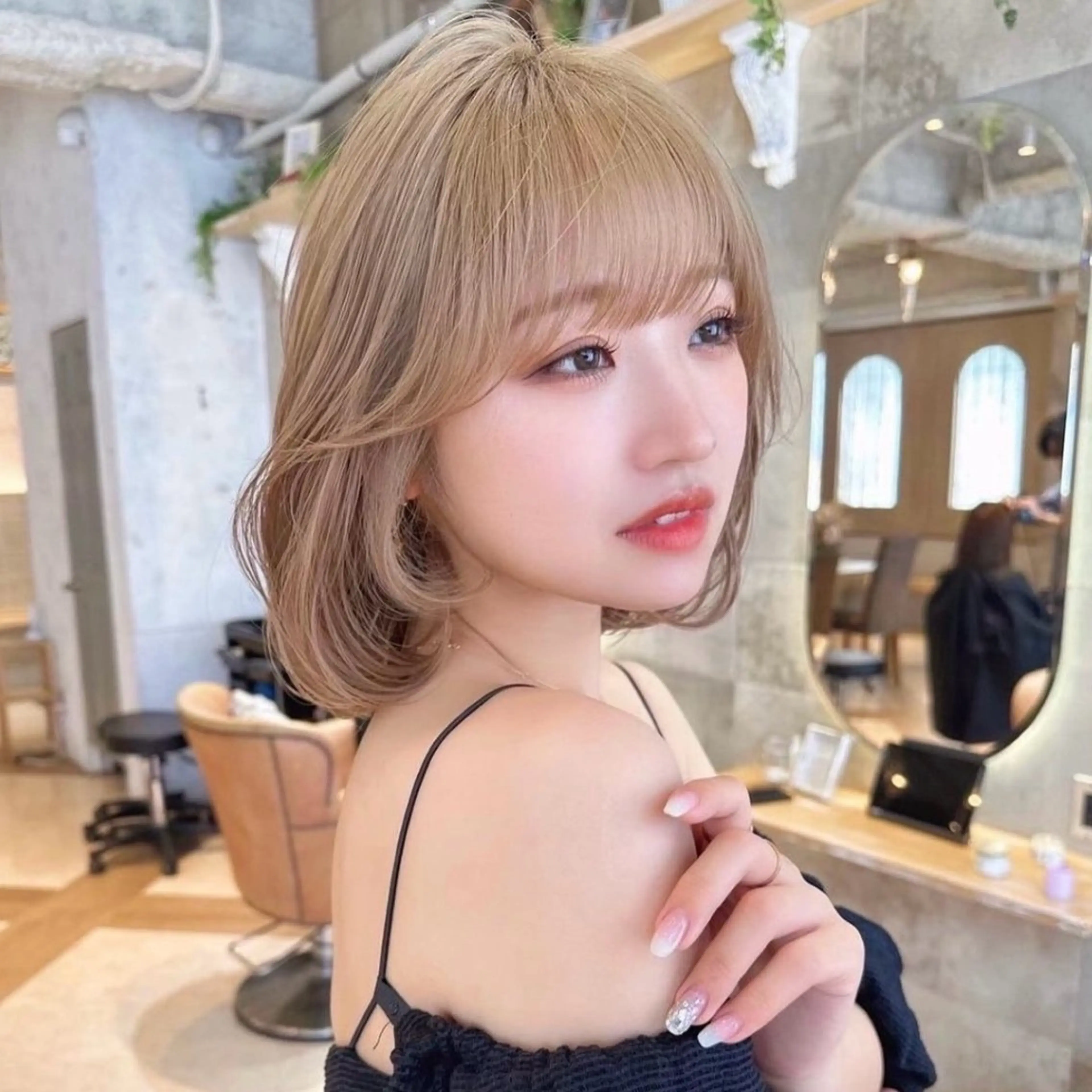 ショート カット ヘアカラー トリートメント 艶カラー/ボブ /似合わせ/田口愛那のヘアスタイル