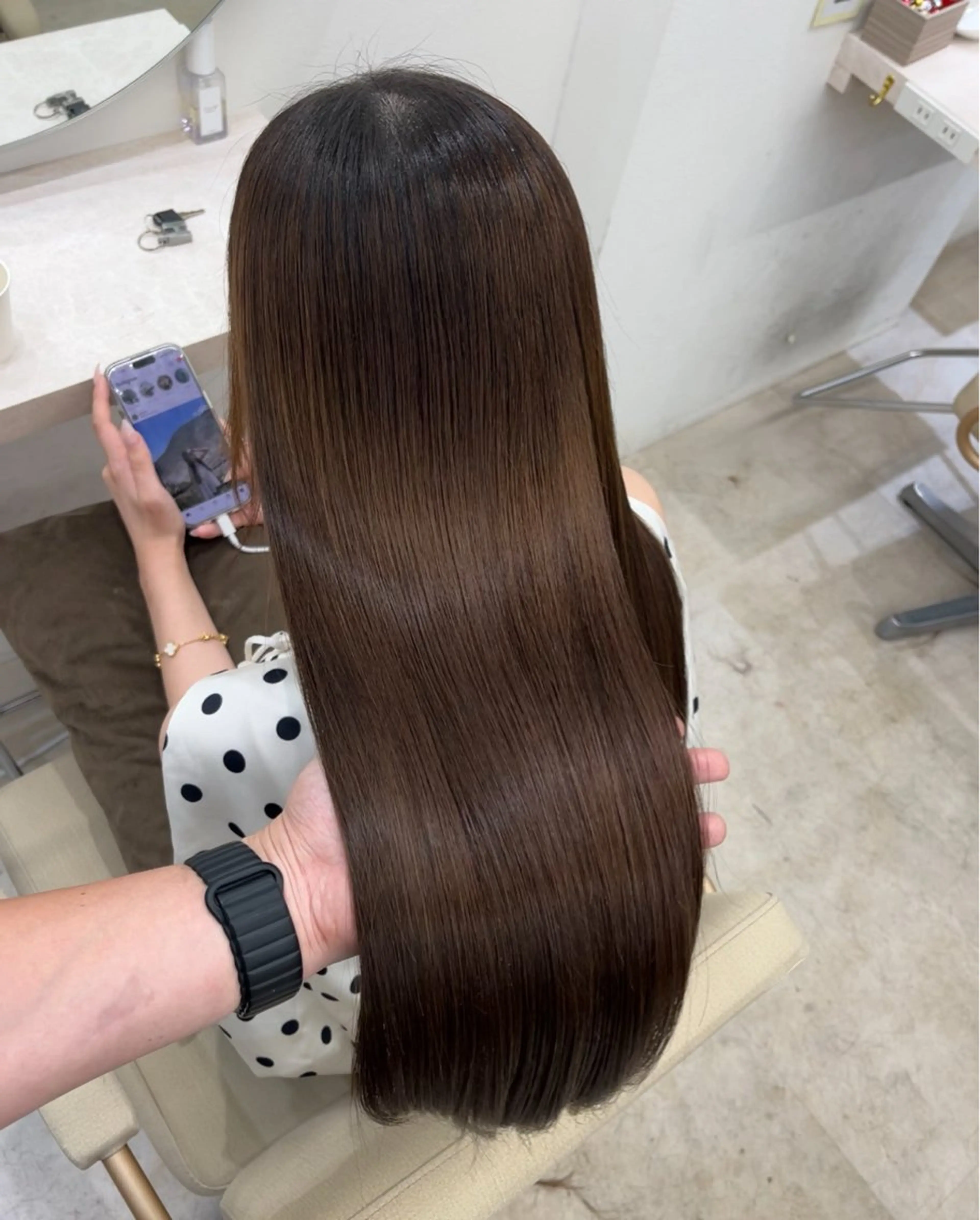 ロング 髪質改善/縮毛矯正 梅田茶屋町/西尾祐作のヘアスタイル