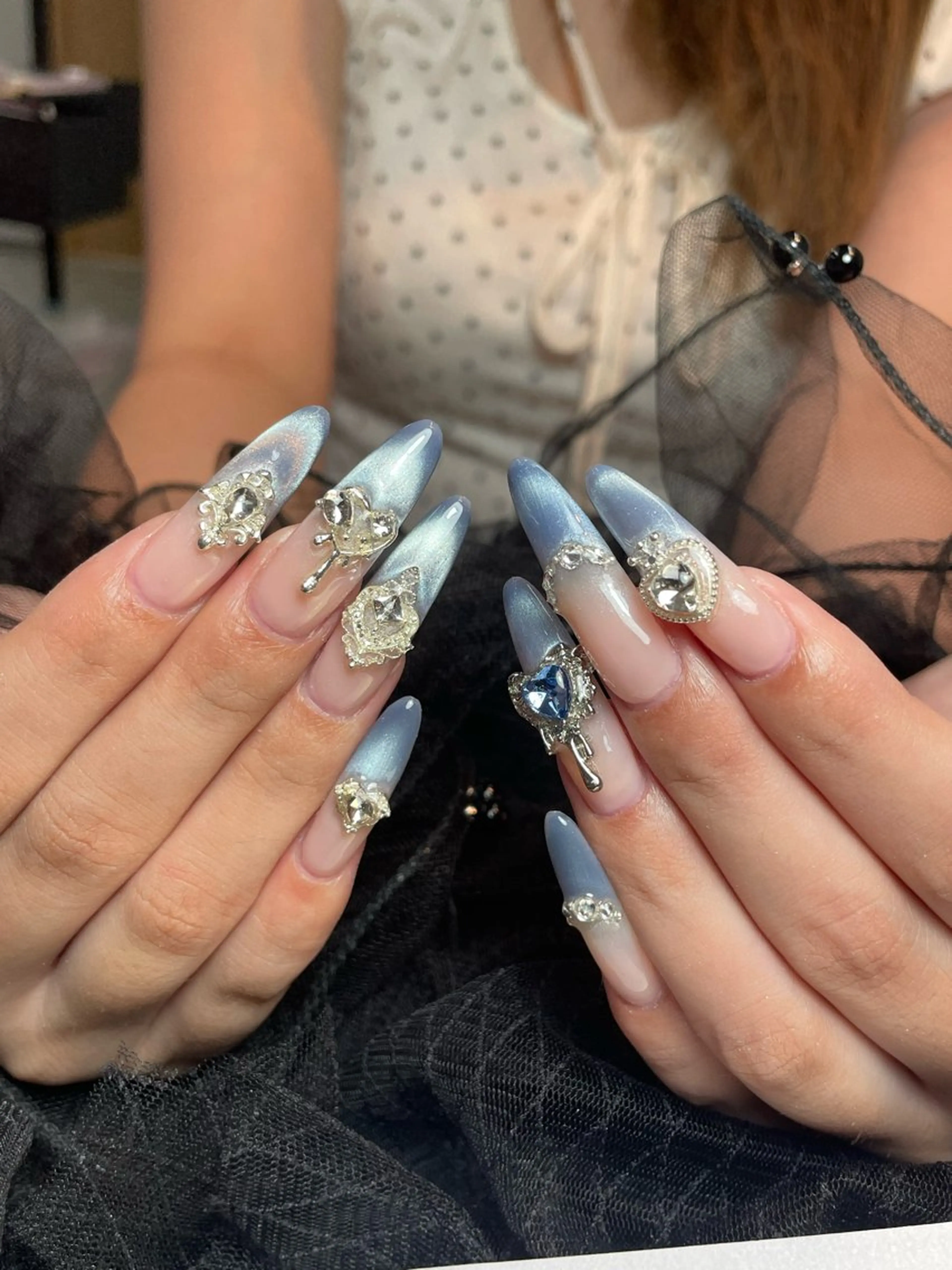 ネイル アートネイル フレンチネイル ジェルネイル 韓国ネイル ミラーネイル ハンドネイル Rin Nail 新大久保店のネイルデザイン