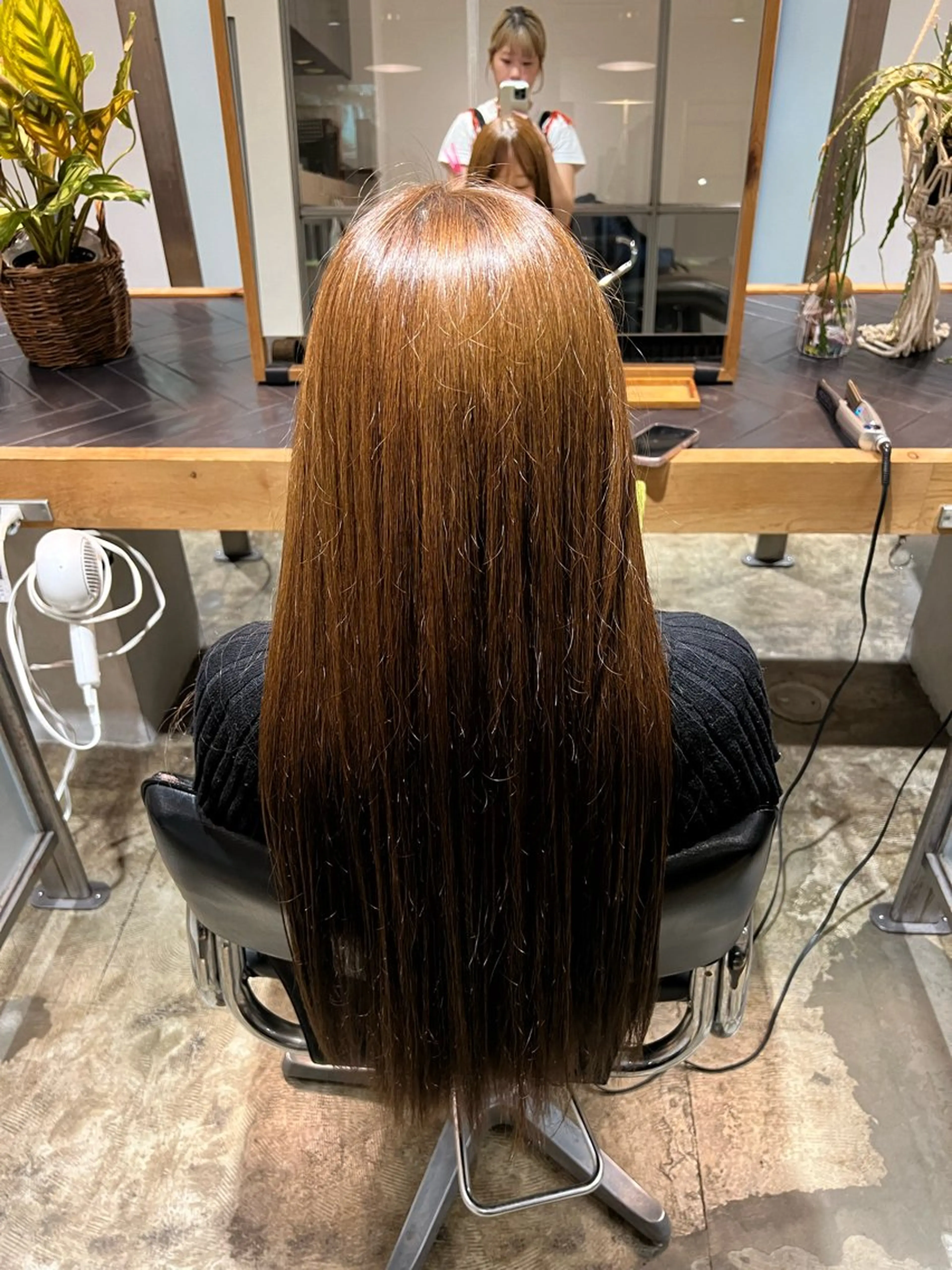 ロング ヘアカラー 能登 晴子のヘアスタイル