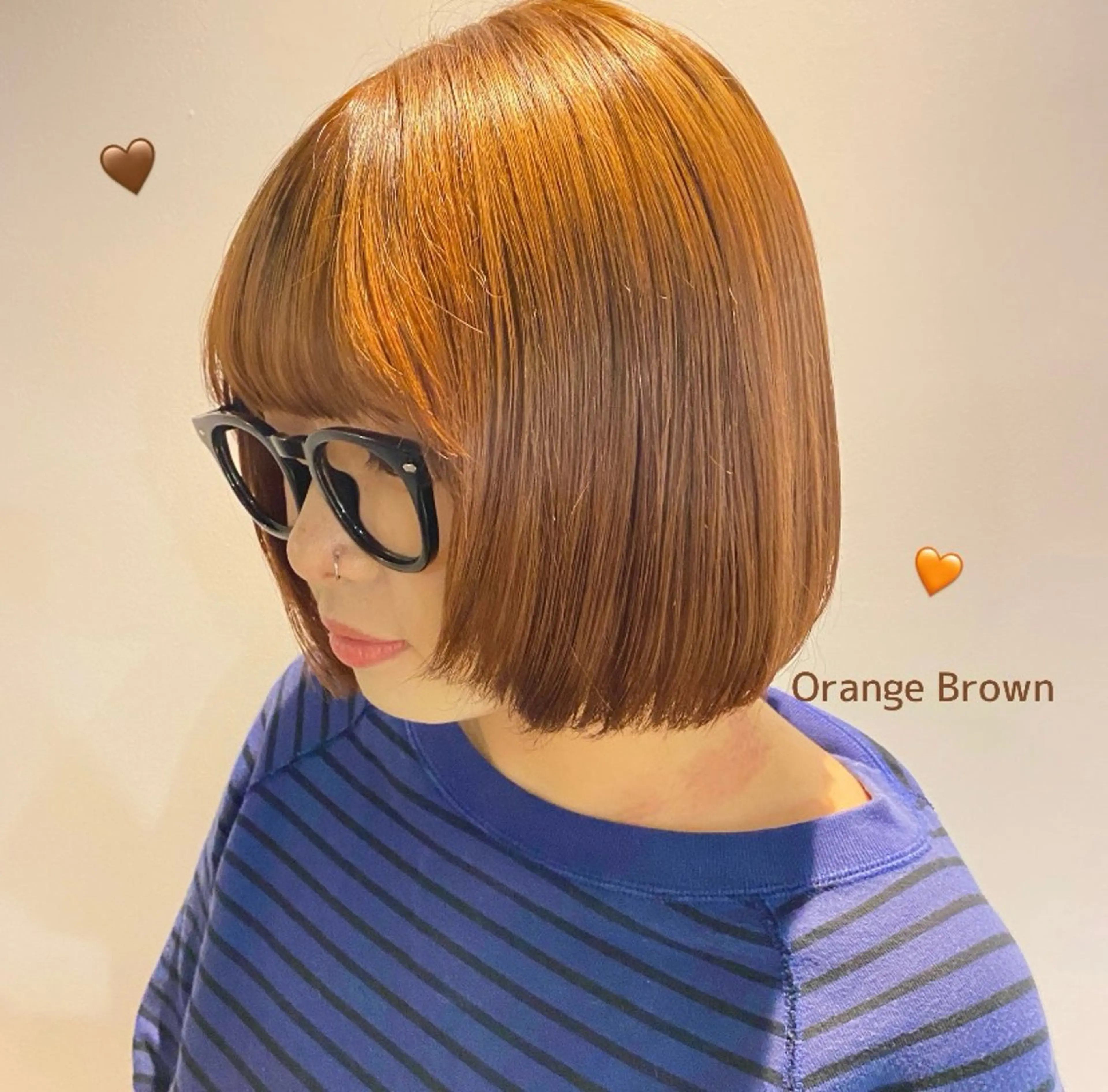 ショート オレンジブラウン Hikari/薬院 /モデル募集中のヘアスタイル