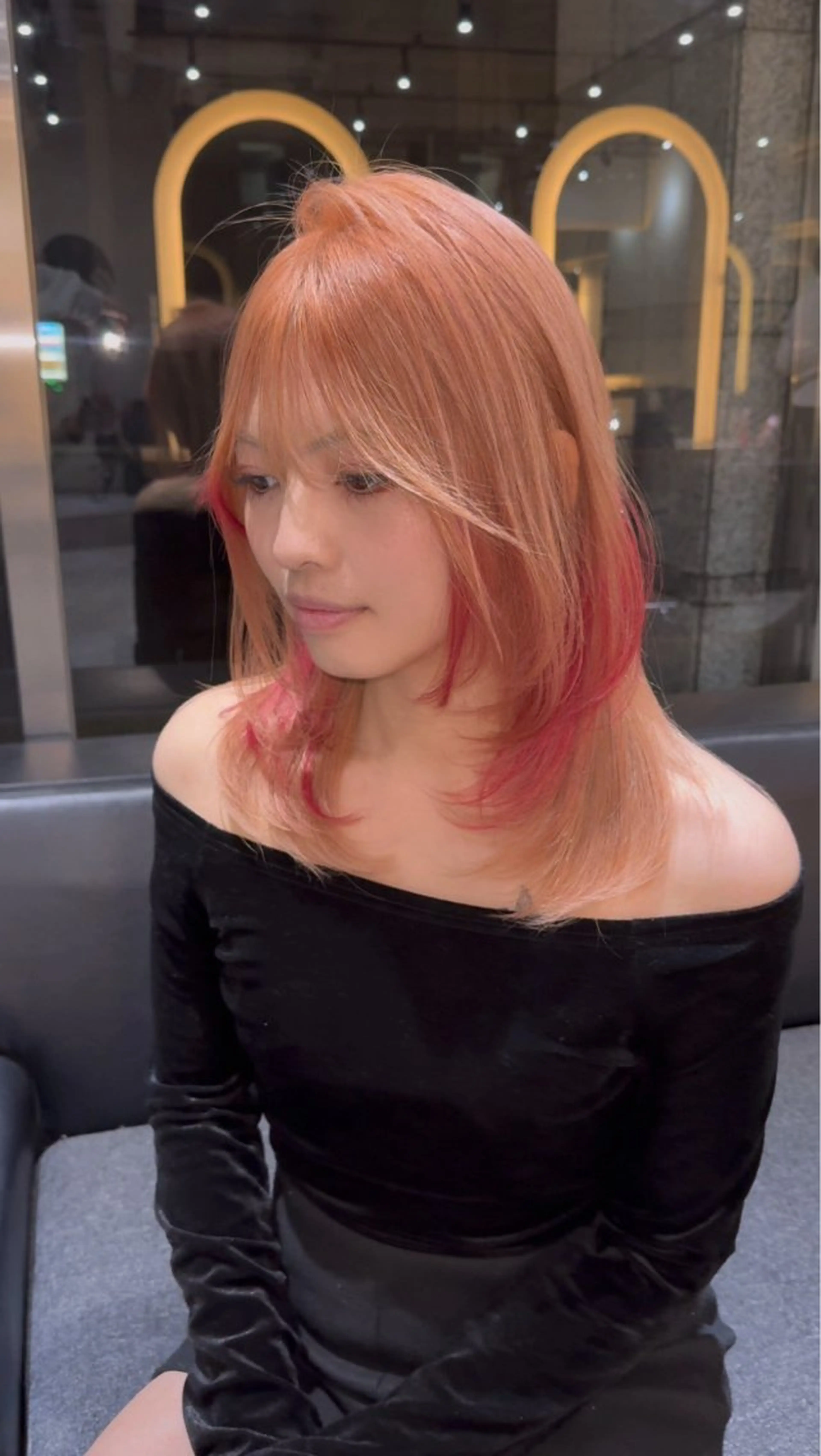 ミディアム カラー カット ヘアカラー トリートメント レイヤーカット/ ブリーチカラー/雅人のヘアスタイル