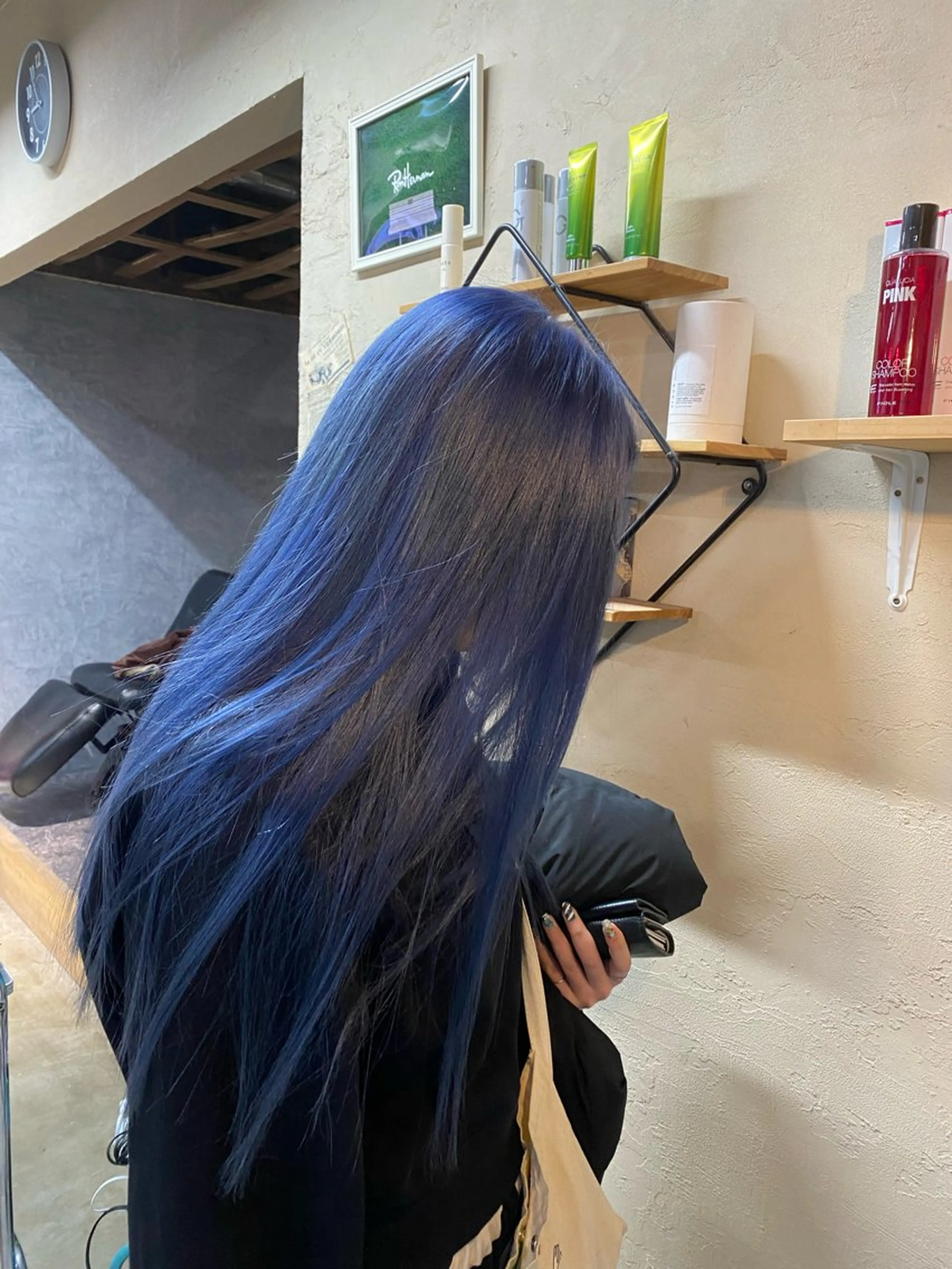 ロング カラー ブリーチ ブルーカラー ケアブリーチ ヘアカラー トリートメント SUONO所属・ブリーチムラ修正 /ハイトーン/青砥大のヘアスタイル