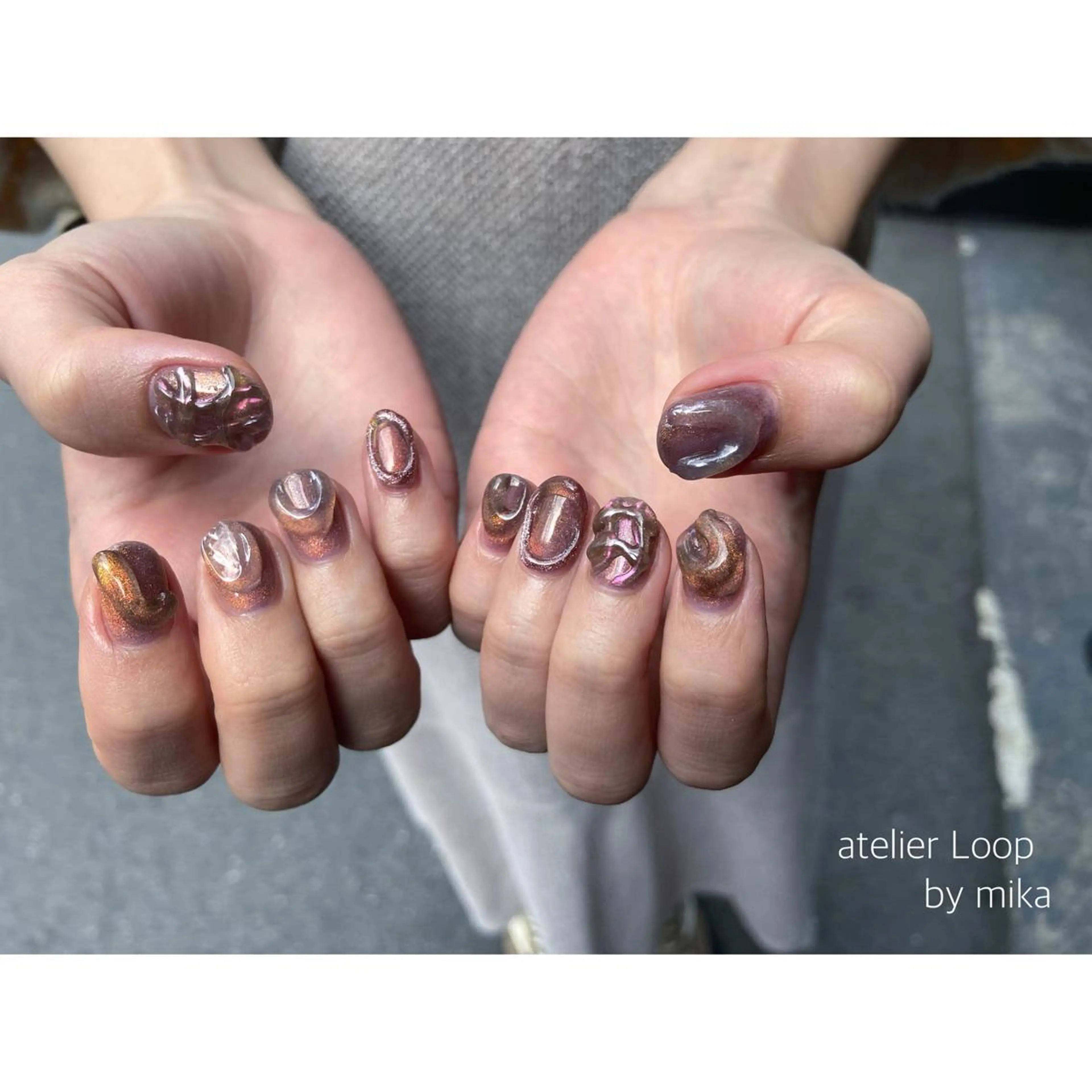 ネイル マグネットネイル atelierLoopbyshiho所属・atelier Loop♪MIKAのネイルデザイン