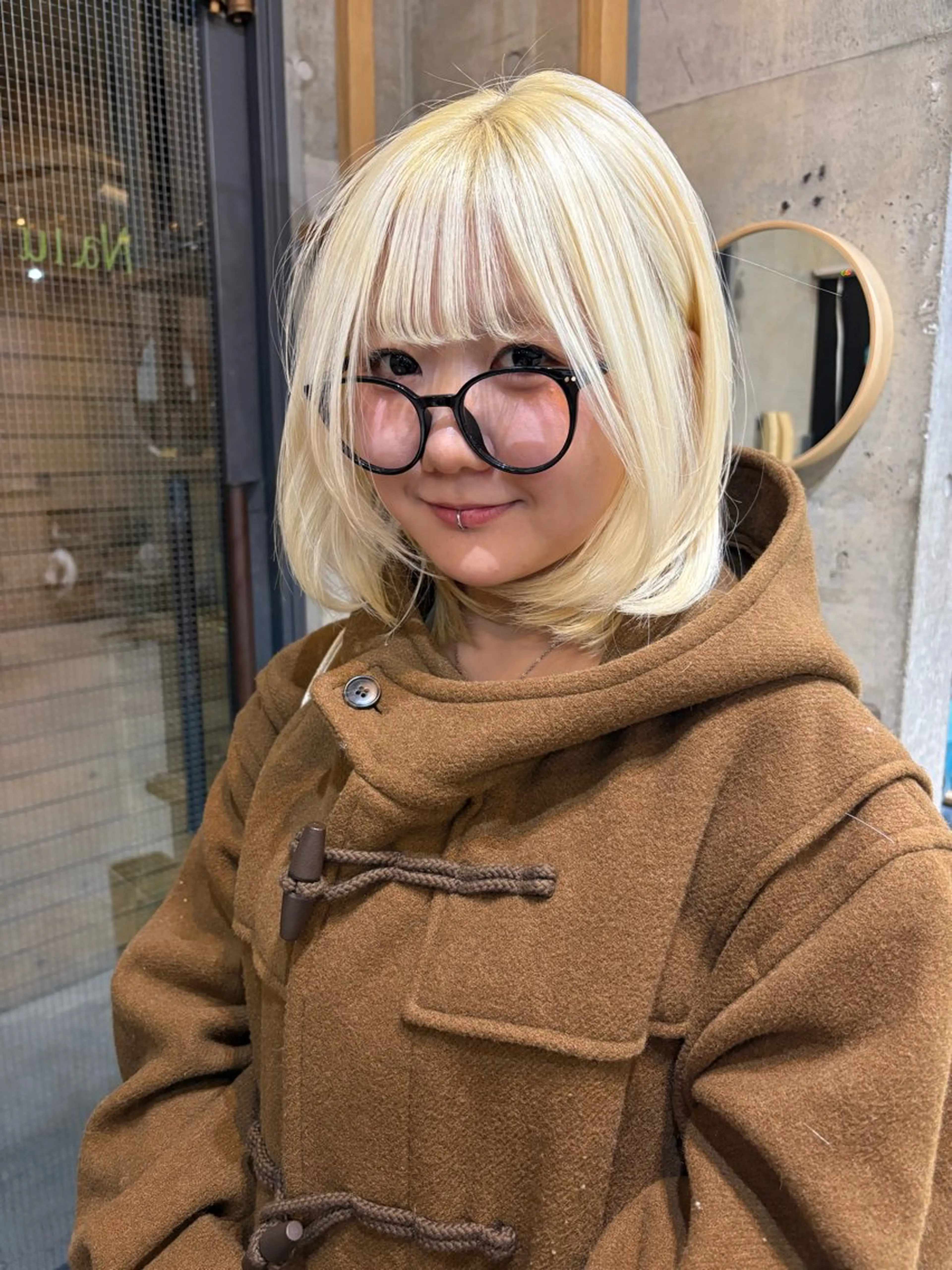 ミディアム カラー 無料カット/ 癖毛風パーマ/凜のヘアスタイル