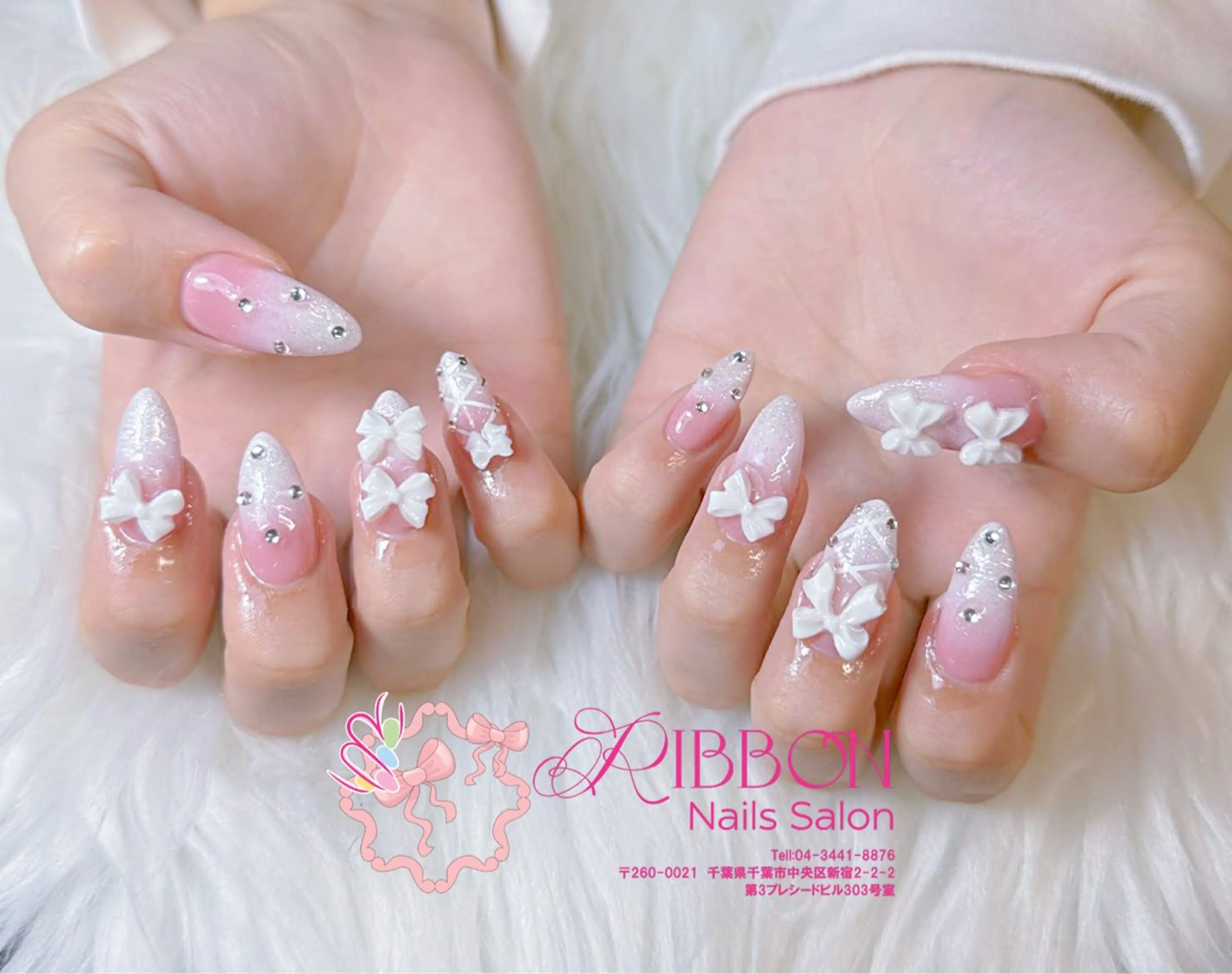 ネイル フレンチネイル ジェルネイル マグネットネイル 持ち込み ニュアンスネイル ハンドネイル Ribbonnail salonのネイルデザイン