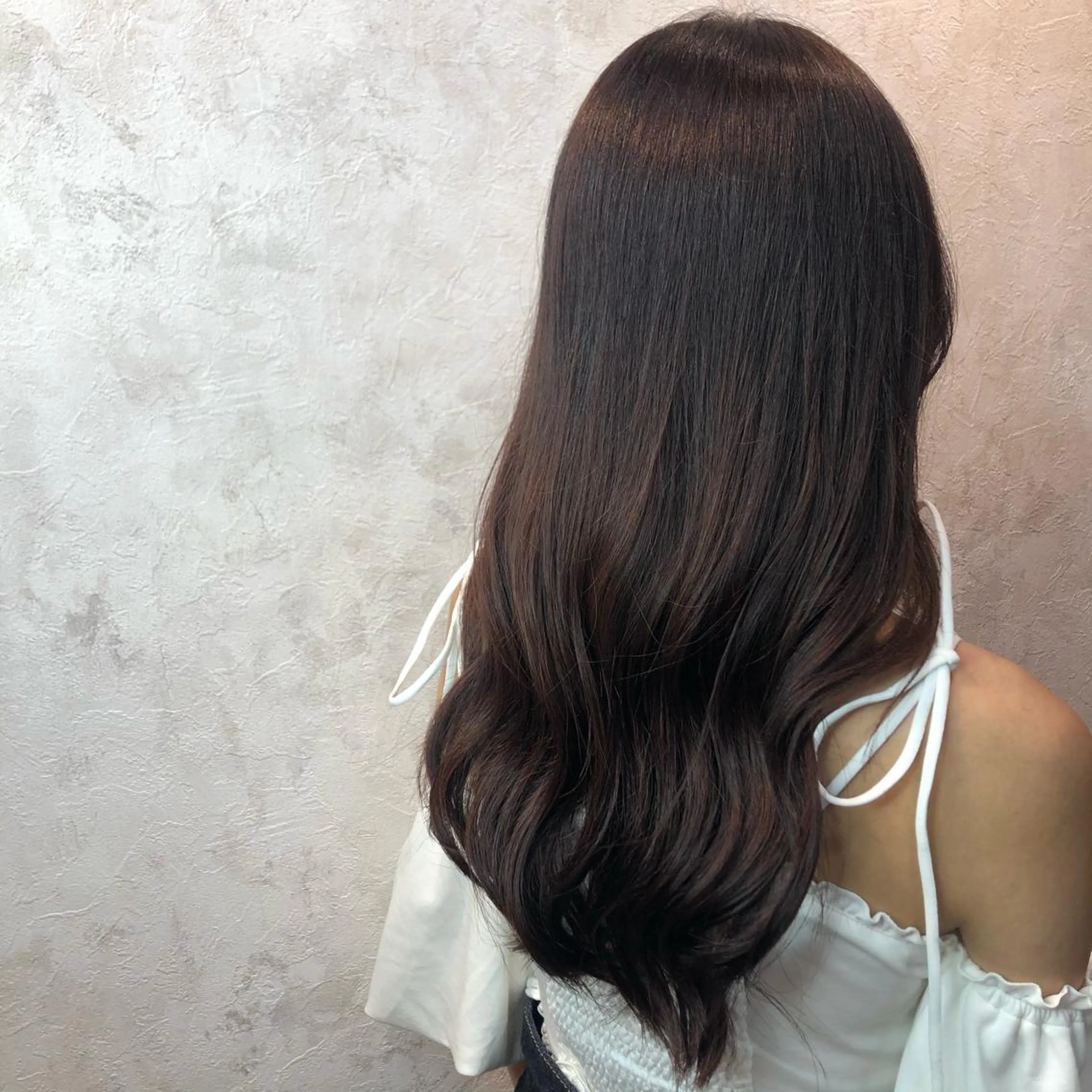 ロング カラー カット ヘアカラー トリートメント かめい りなのヘアスタイル