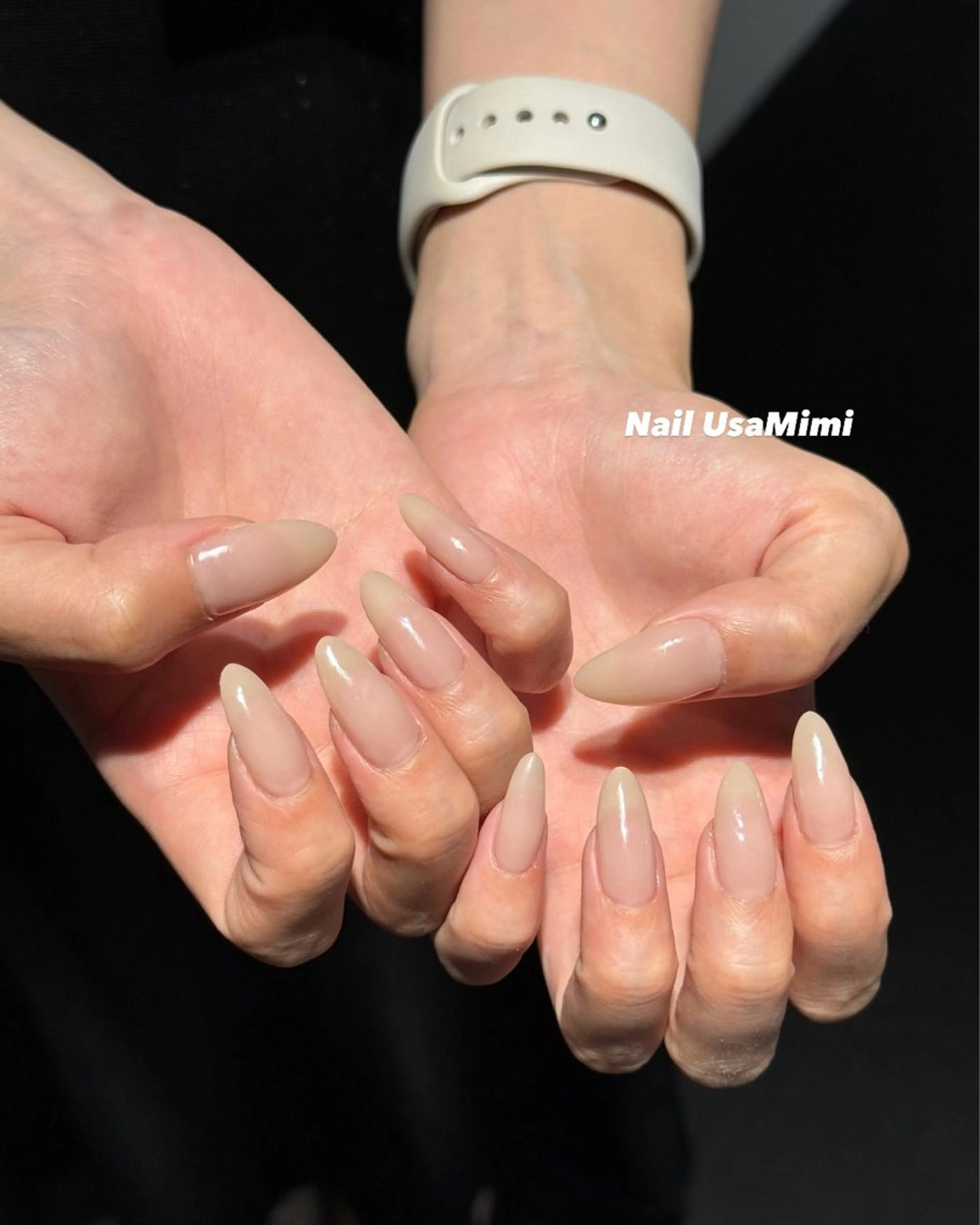 ネイル シンプルネイル ハンドネイル 本町ネイルNail UsaMimiのネイルデザイン