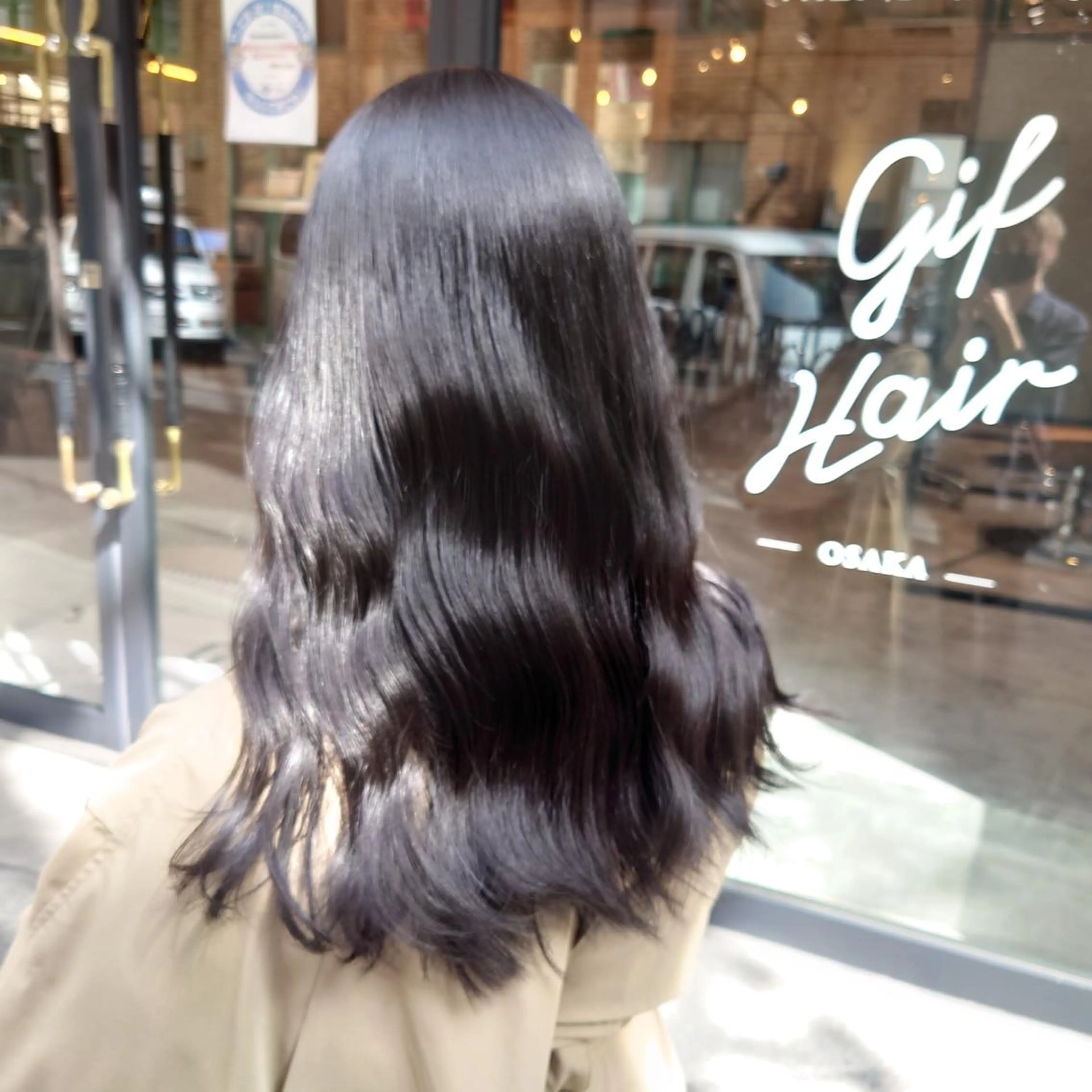 セミロング カラー 髪質改善ストレート Kantaのヘアスタイル