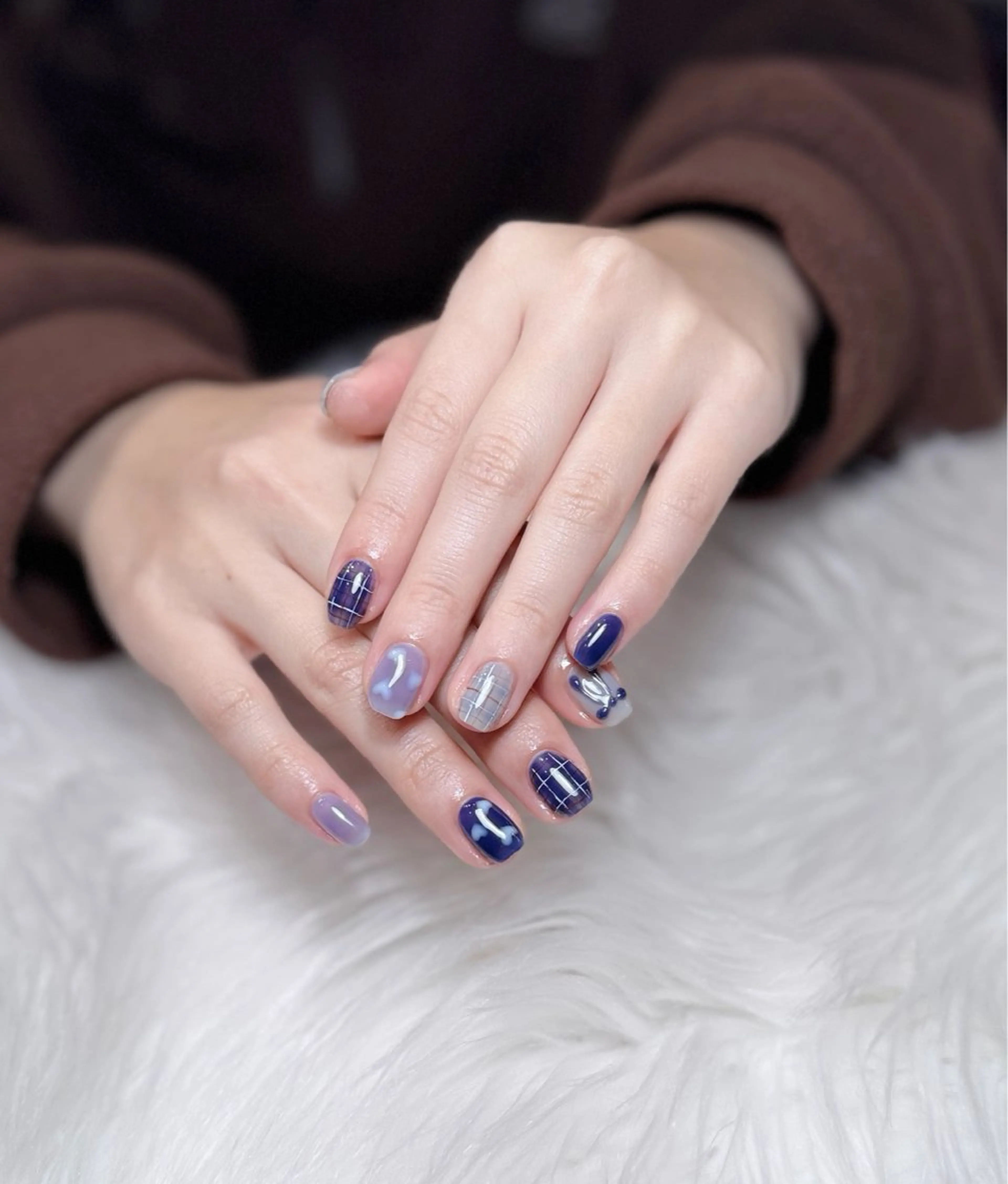 ネイル アートネイル オーロラネイル ジェルネイル 韓国ネイル ロングネイル ハンドネイル Nichi Nailsのネイルデザイン