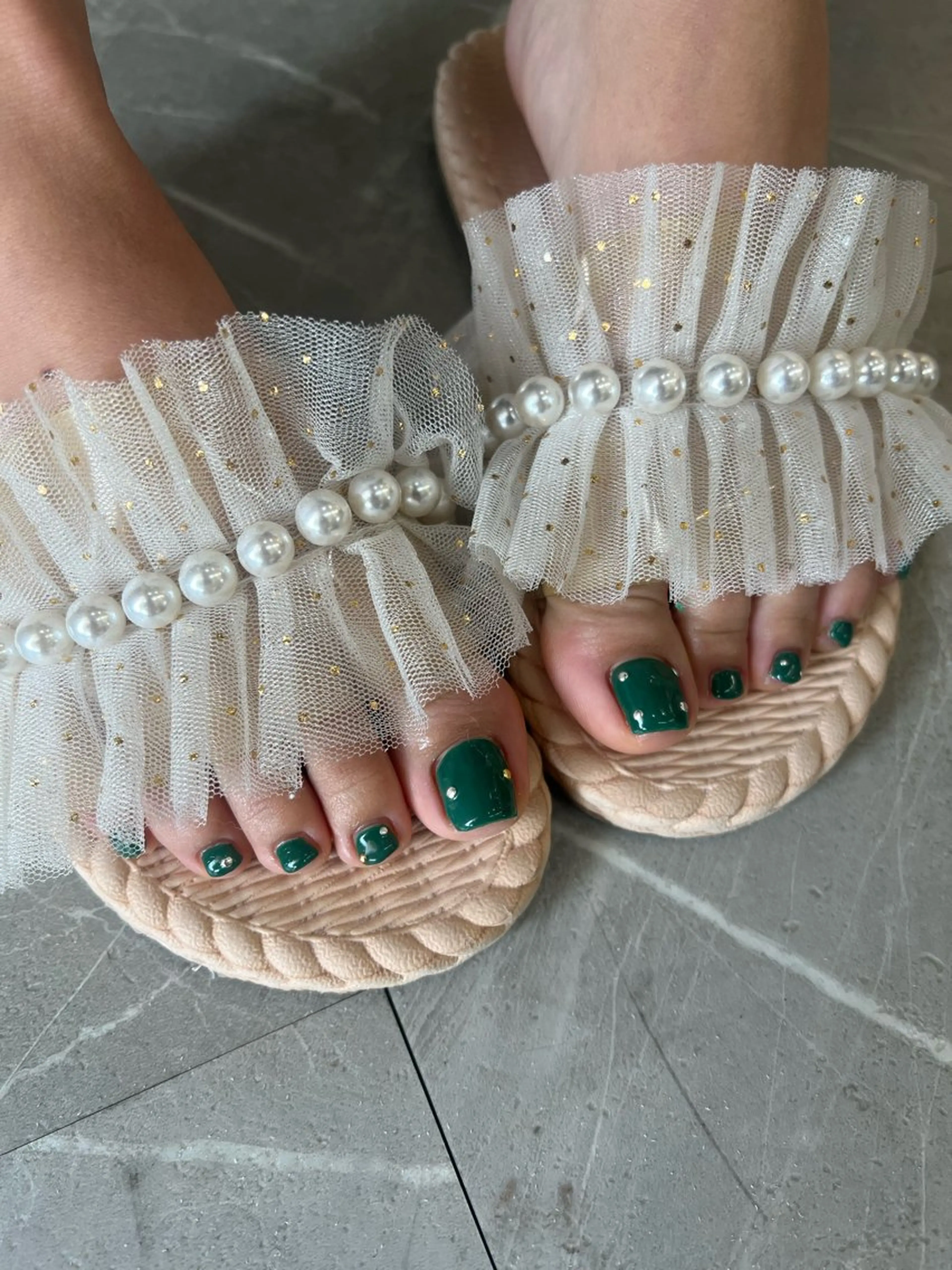 ネイル グリーン nails Lazosのネイルデザイン