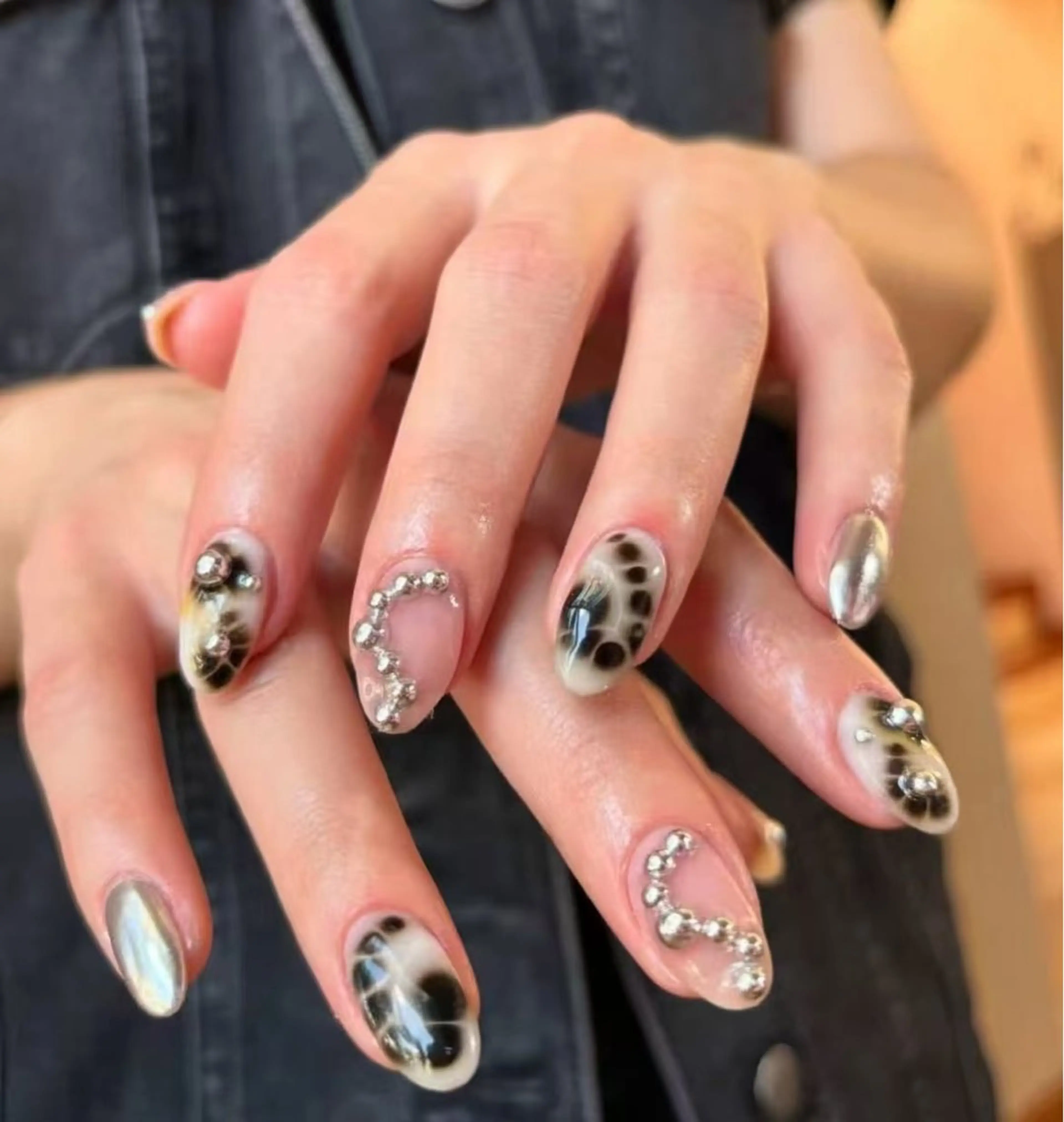 ネイル オーロラネイル フラワーネイル フットネイル フレンチネイル ジェルネイル ハンドネイル BabyYouMi ねねのネイルデザイン