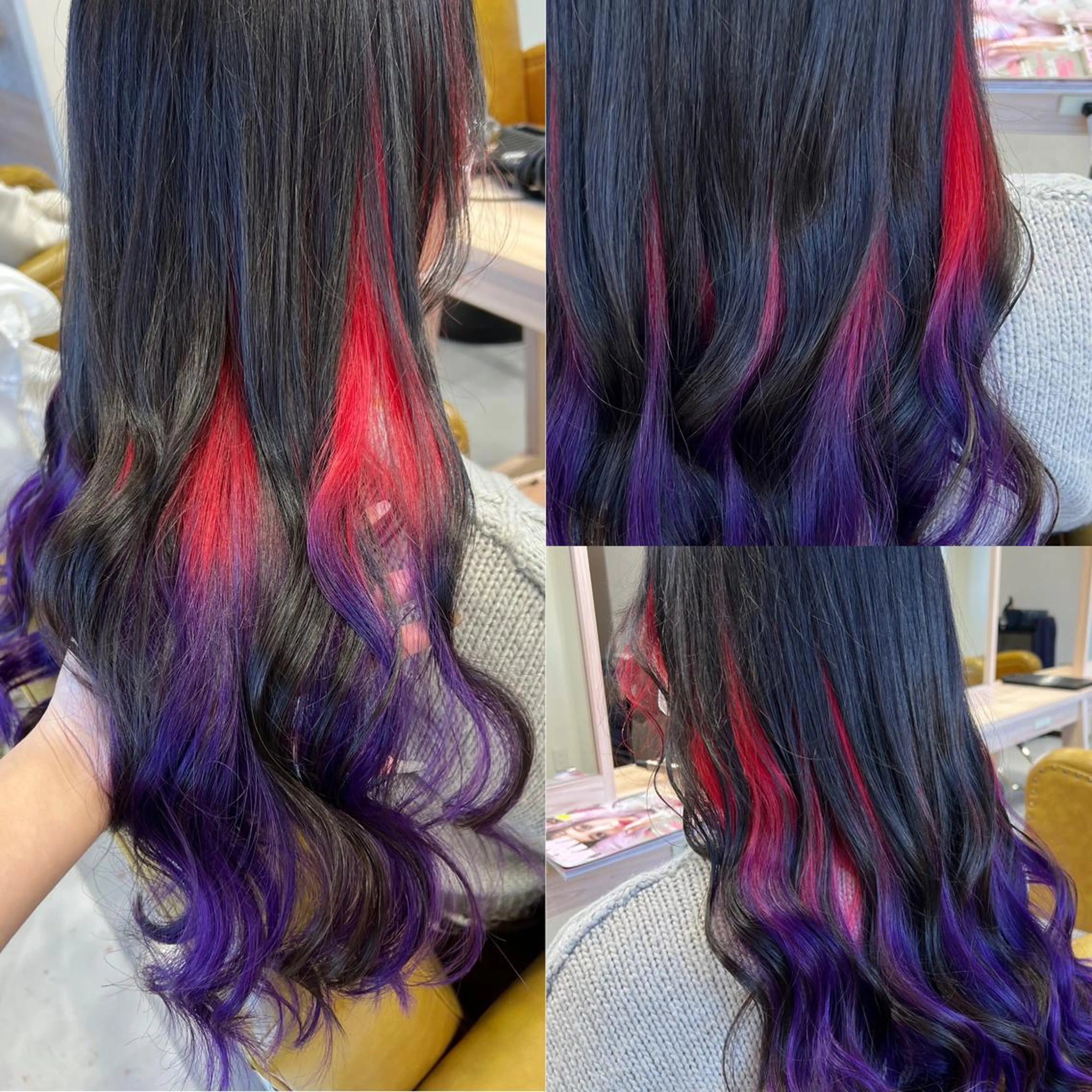 セミロング カラー ブリーチ ケアブリーチ イヤリングカラー ハイトーンカラー インナーカラー 松本 菜那のヘアスタイル