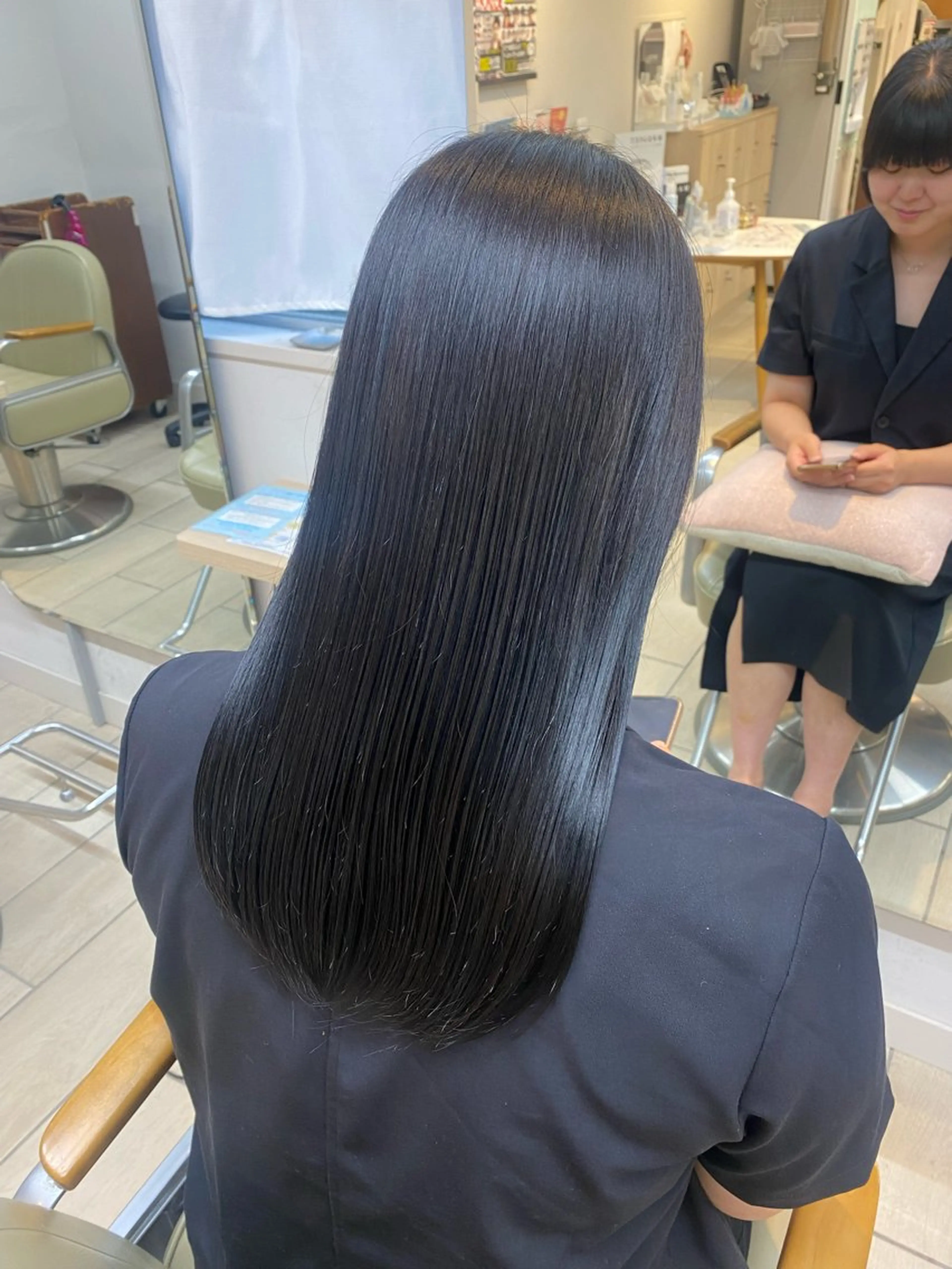 ロング カラー ヘアアレンジ 黒髪 ブリーチ 透明感カラー ブリーチなしカラー 💎wakaba💎 モデル募集中のヘアスタイル