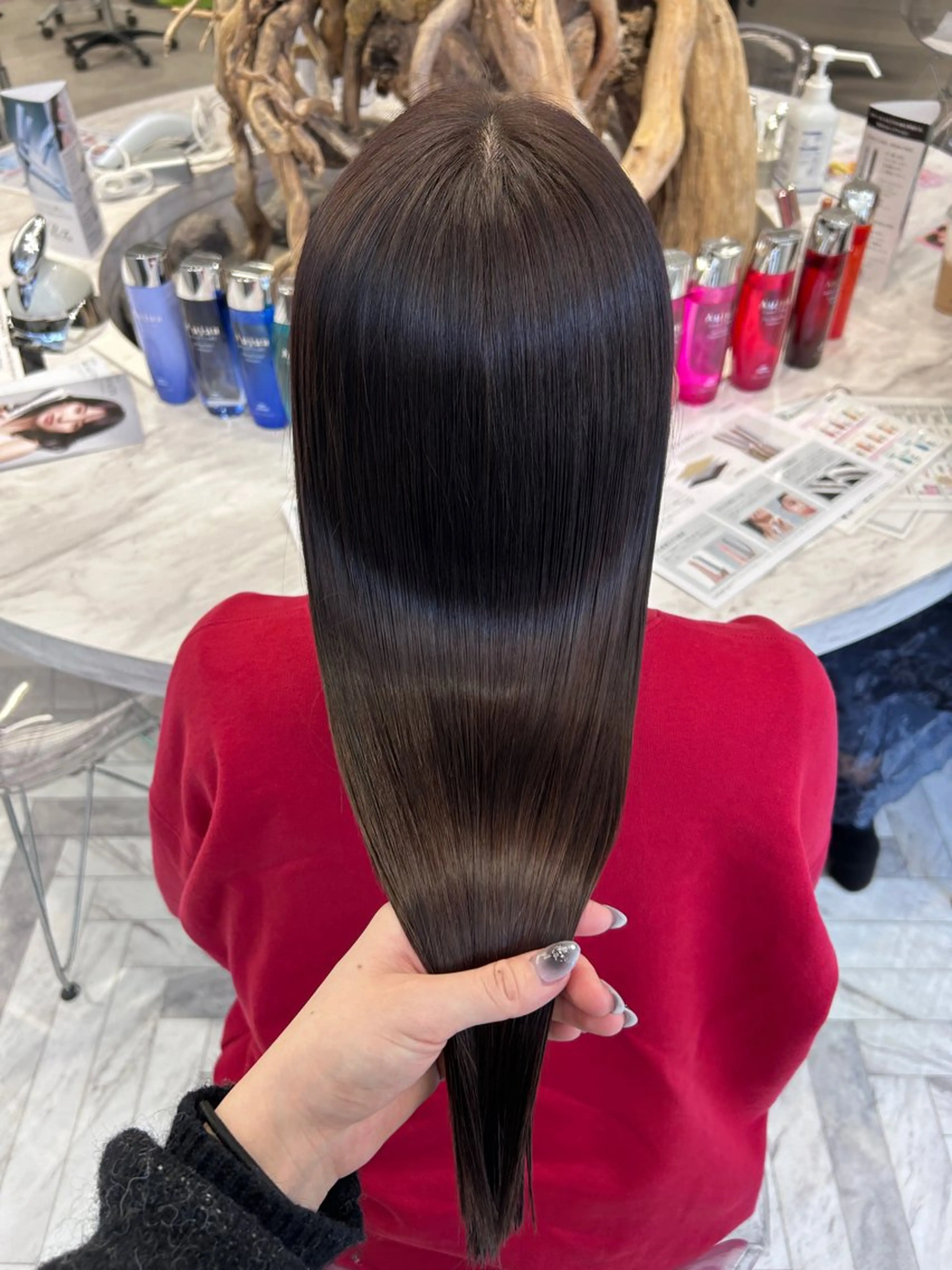 セミロング カラー ヘアカラー トリートメント 冬っぽカラー/ マツエク/ゆきなのマツエク・マツパデザイン