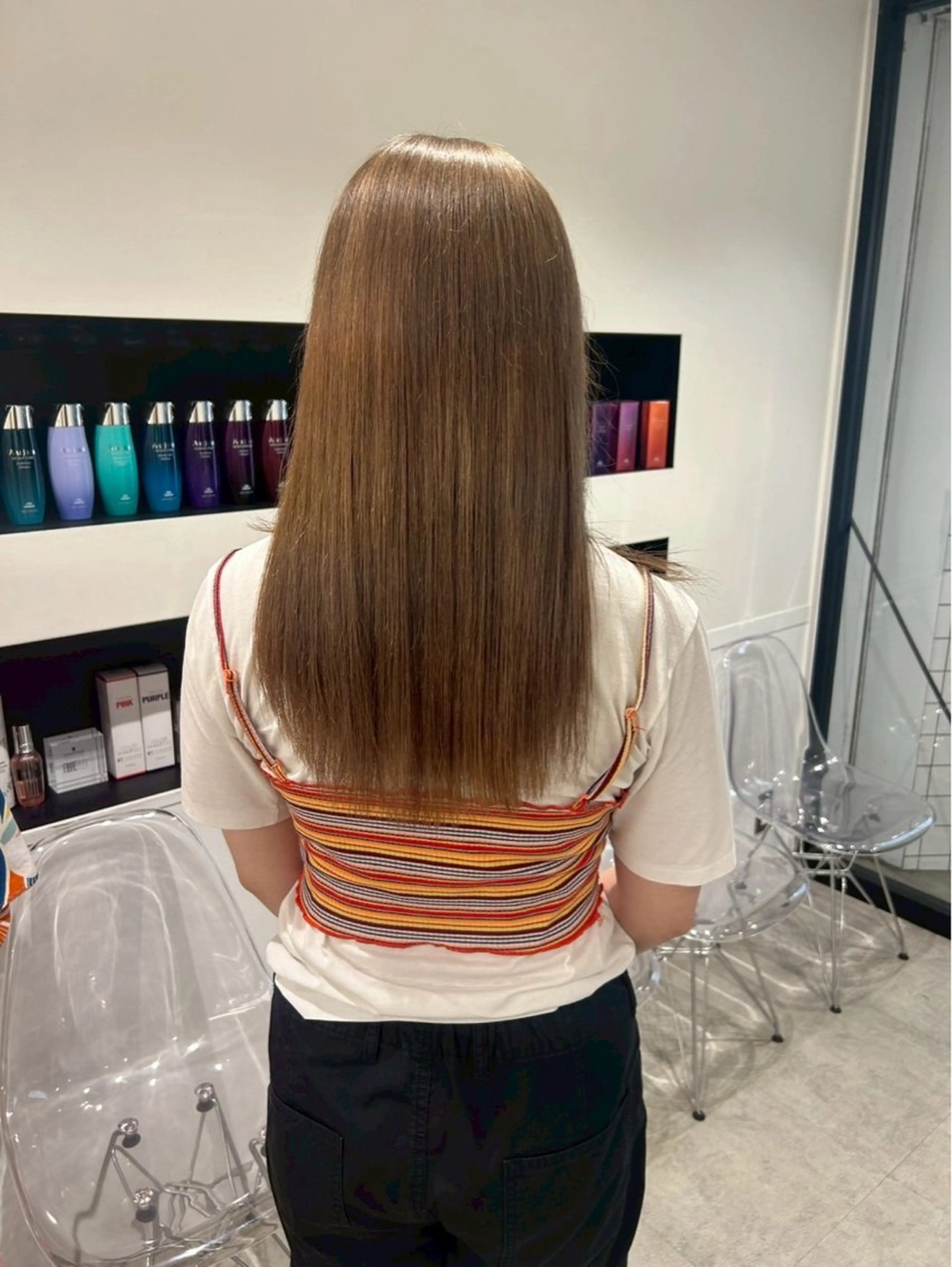 ロング カラー ヘアカラー トリートメント himari💜 暖色カラー/レイヤーのヘアスタイル