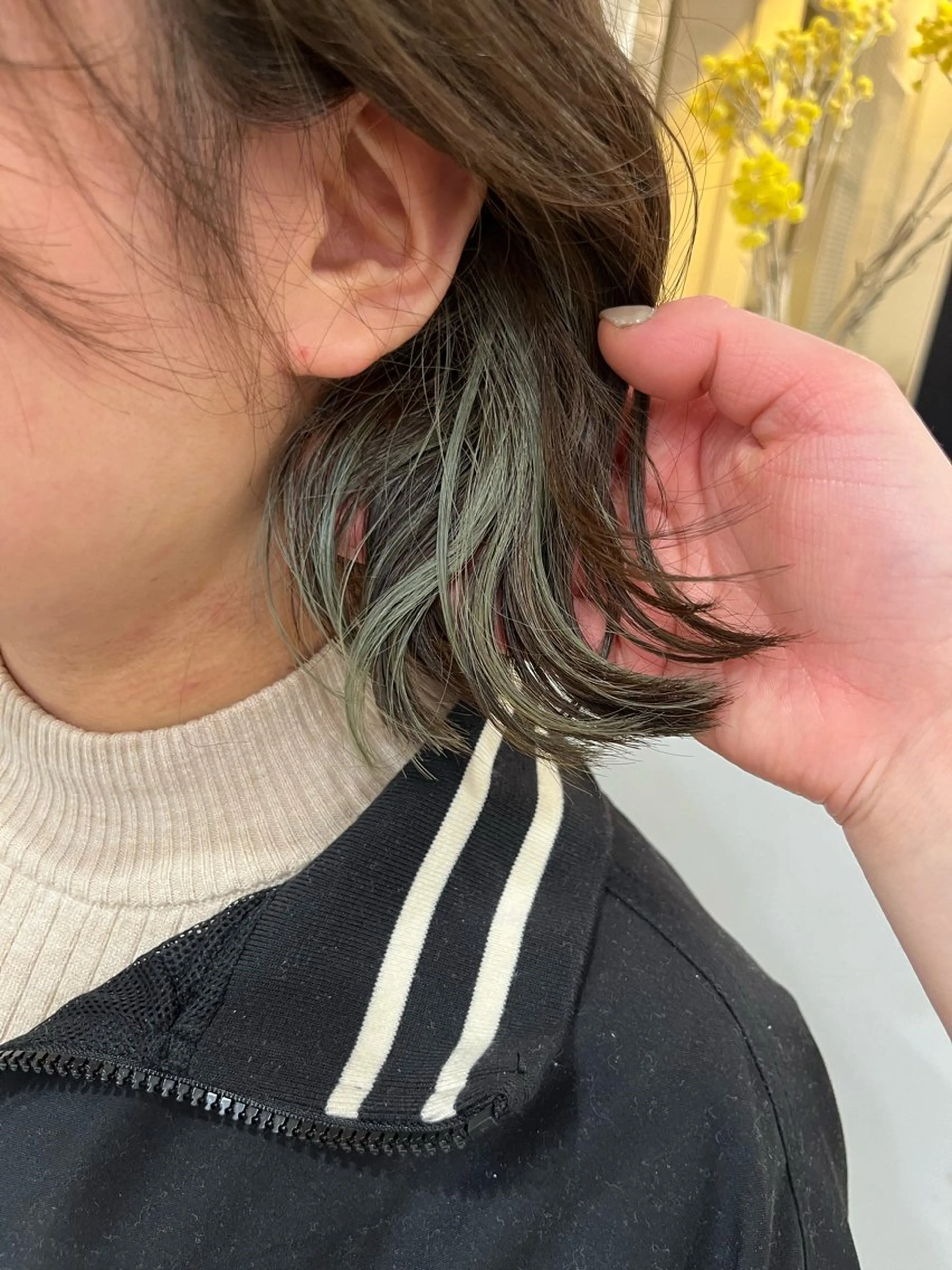 ミディアム ハイライト ヘアカラー トリートメント 無料カットモデル‪✨ ✂️Nanami🌷のヘアスタイル