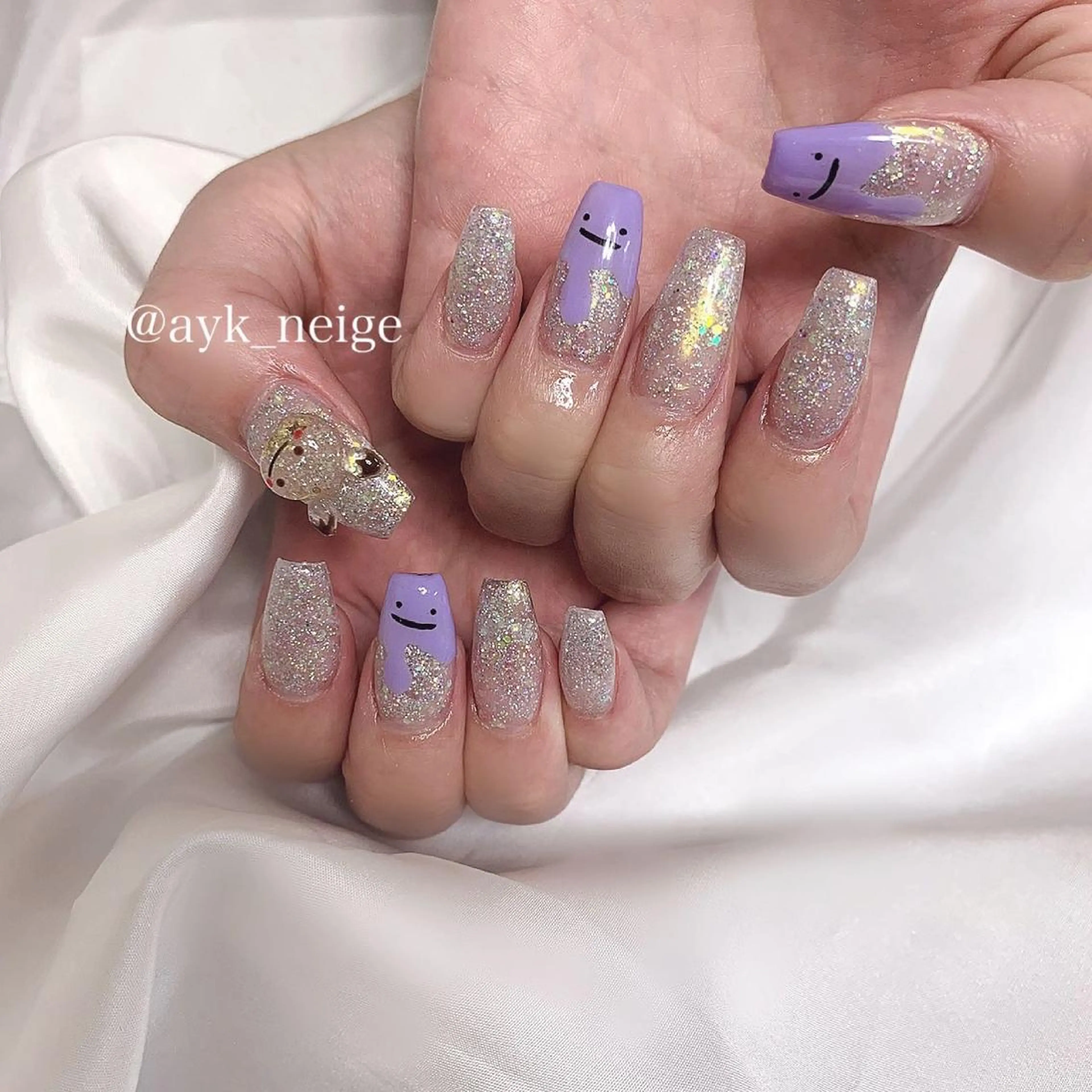 ネイル フットネイル キラキラネイル 韓国ネイル n'eige nail所属・大谷 綾香のネイルデザイン