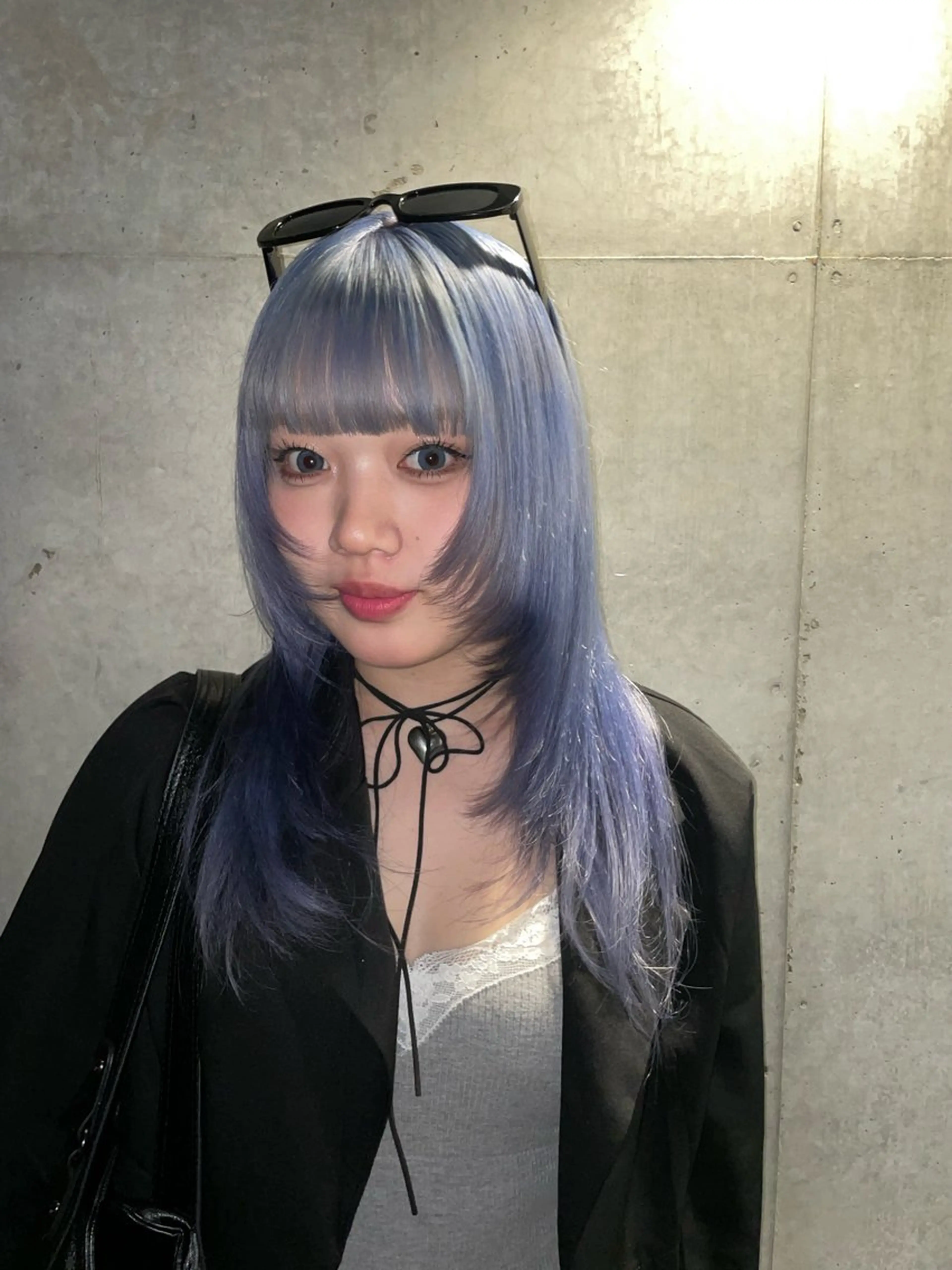 ロング カラー ブルーカラー カット ヘアカラー トリートメント トレンドカラー🥣／ ヘアアレンジ✩.*˚のヘアスタイル