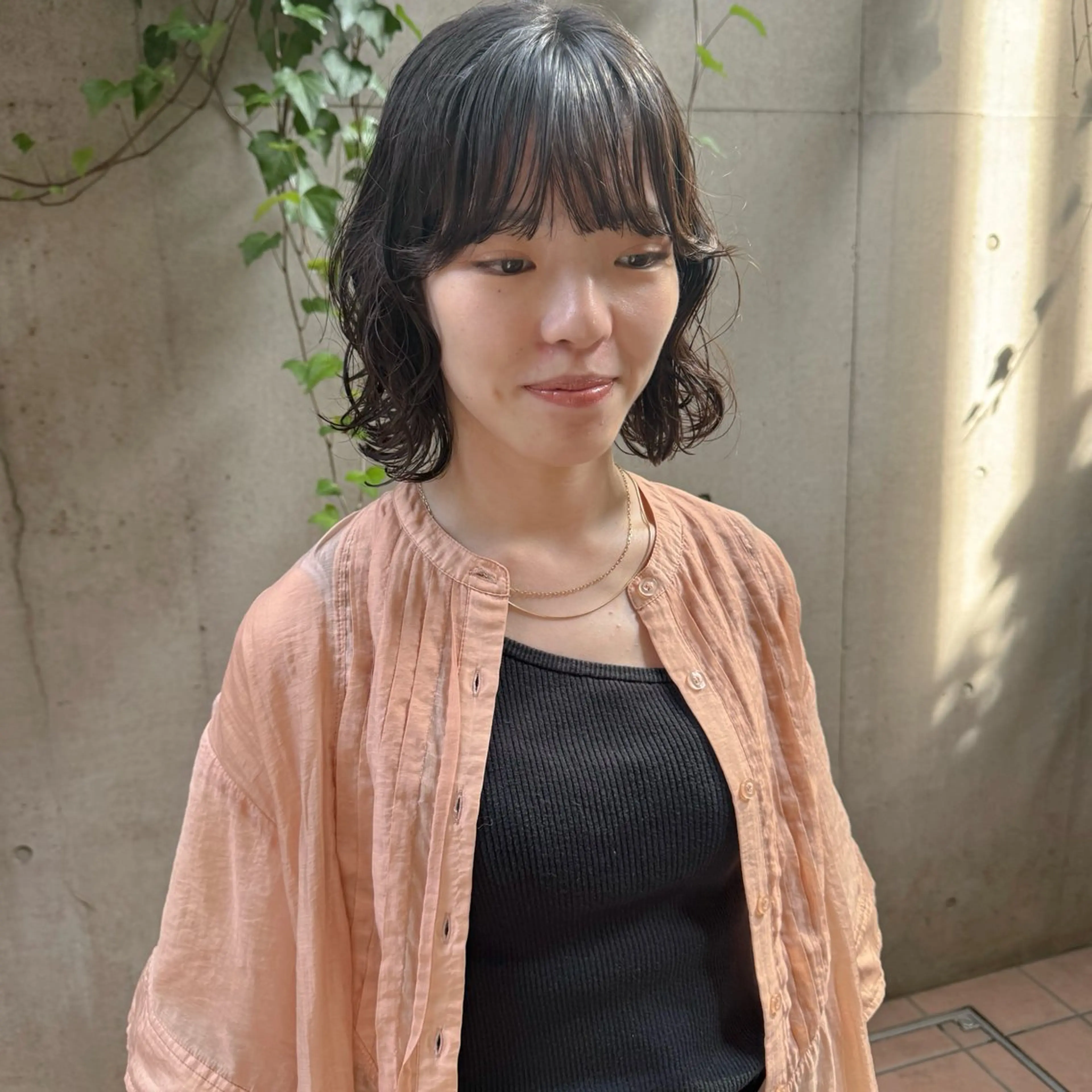 ショート パーマ ボブ カット パーマ 大橋 芽衣のヘアスタイル