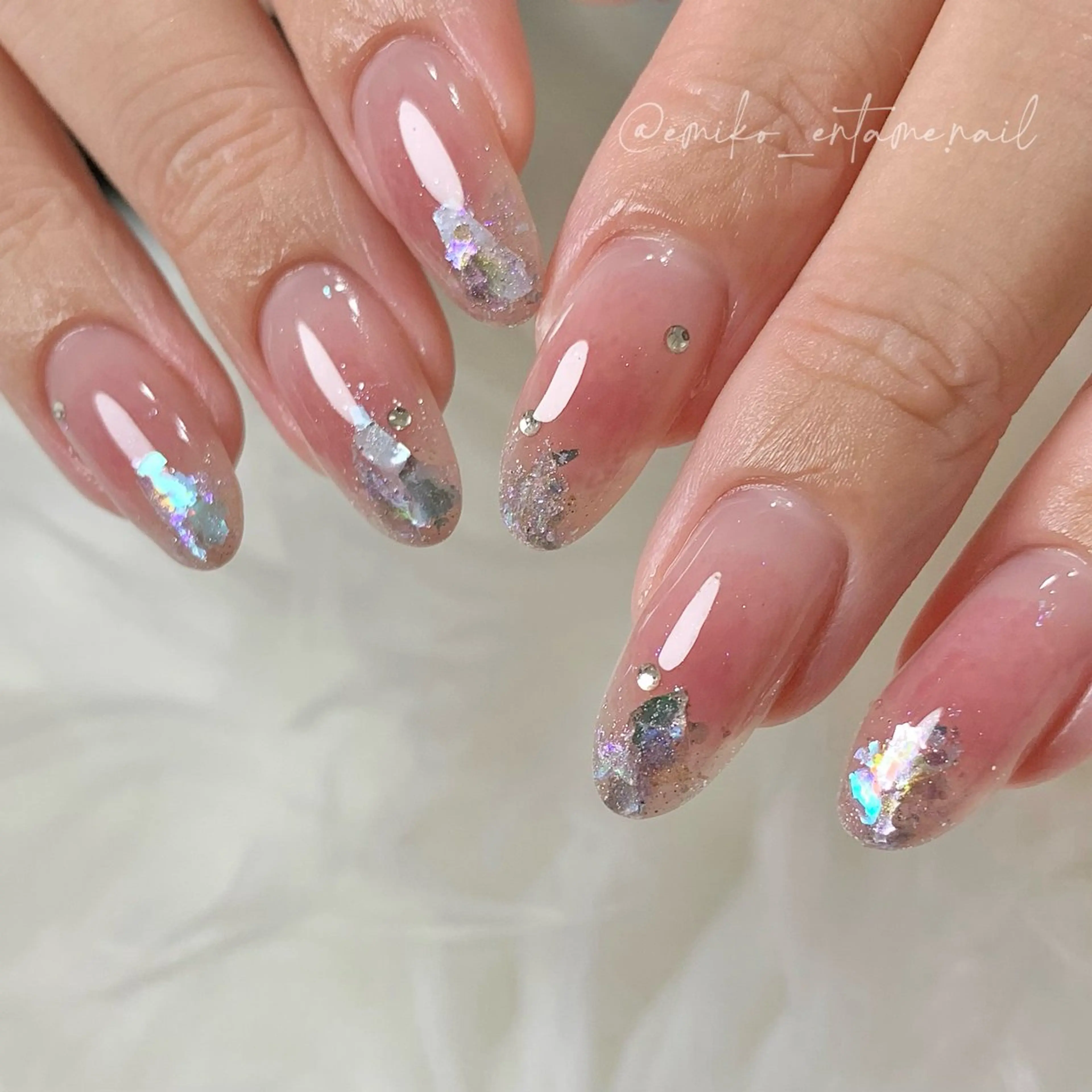 ネイル チークネイル シンプルネイル EMIKOのネイルデザイン