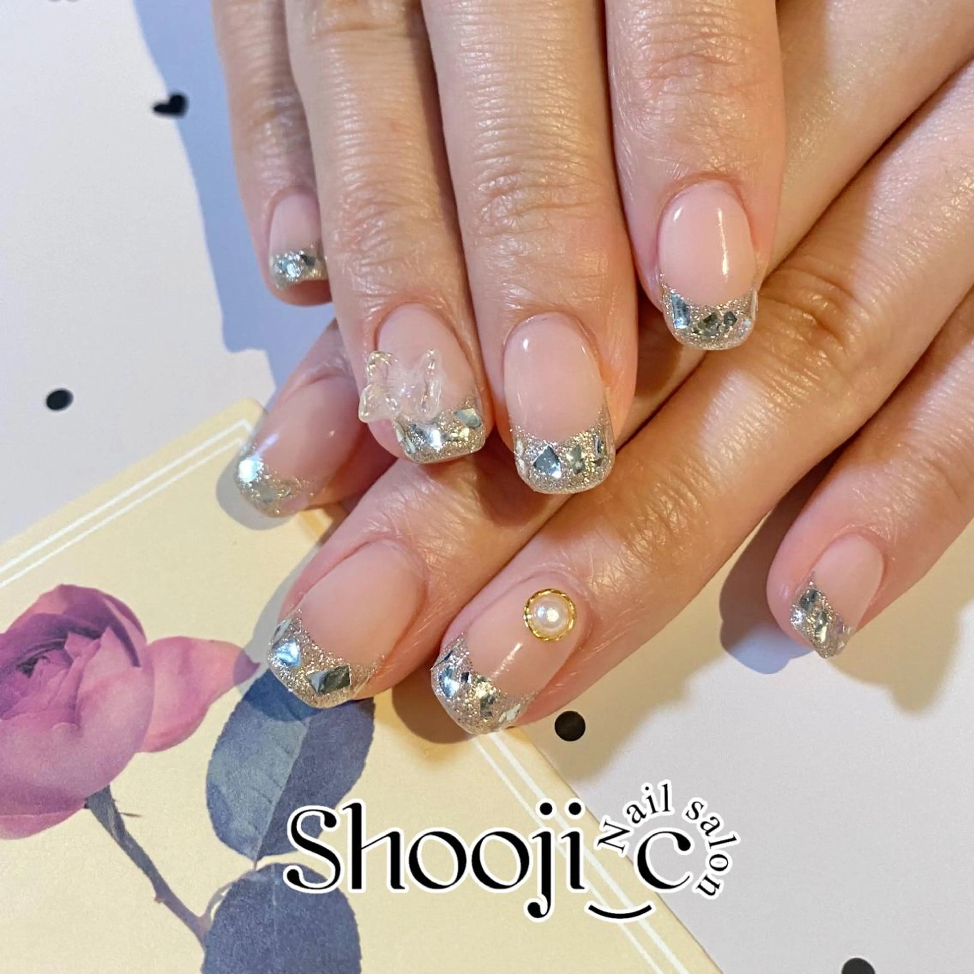 ネイル アートネイル フレンチネイル ガラスフレンチ ハンドネイル Shooji_c Nail salon所属・Shooji_c Nail salonのネイルデザイン