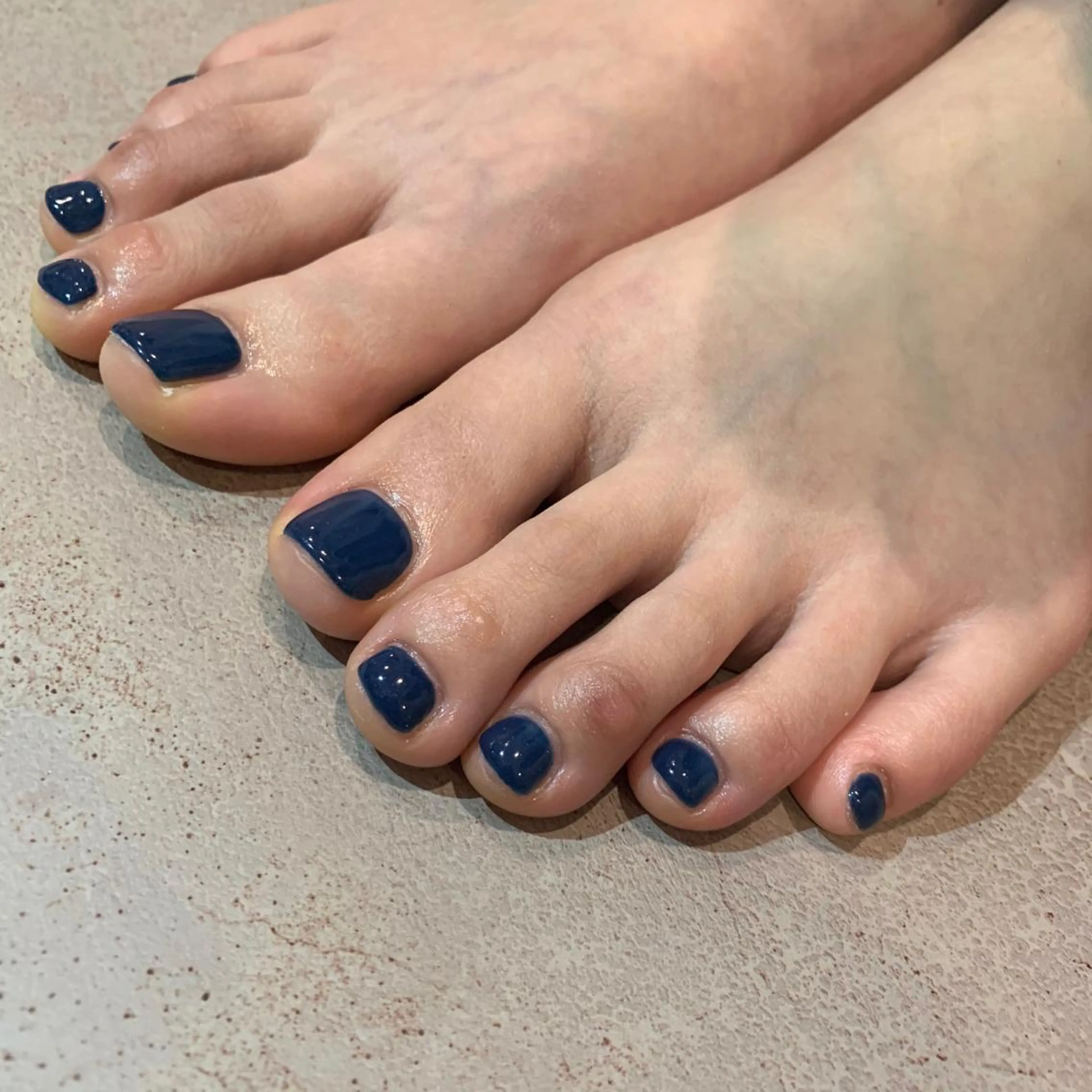 ネイル ブルー ラメ(グリッター) ネイビー フットネイル Lia所属・eri chan nailのネイルデザイン