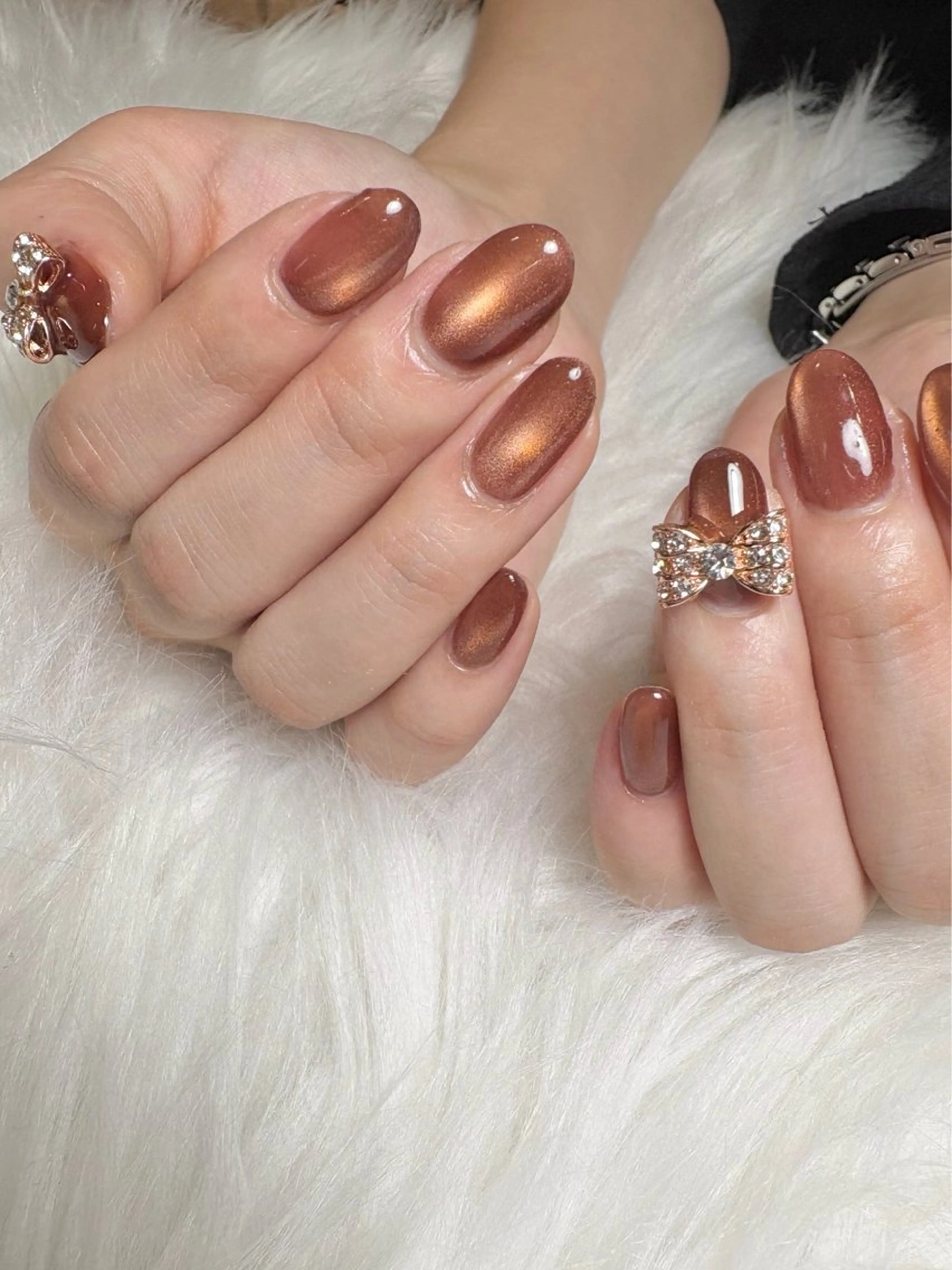 ミディアム 韓国風ヘア ハンドネイル NAIL SALON FLOR所属・ワンホンネイル/ 韓国ネイルMAKIのネイルデザイン