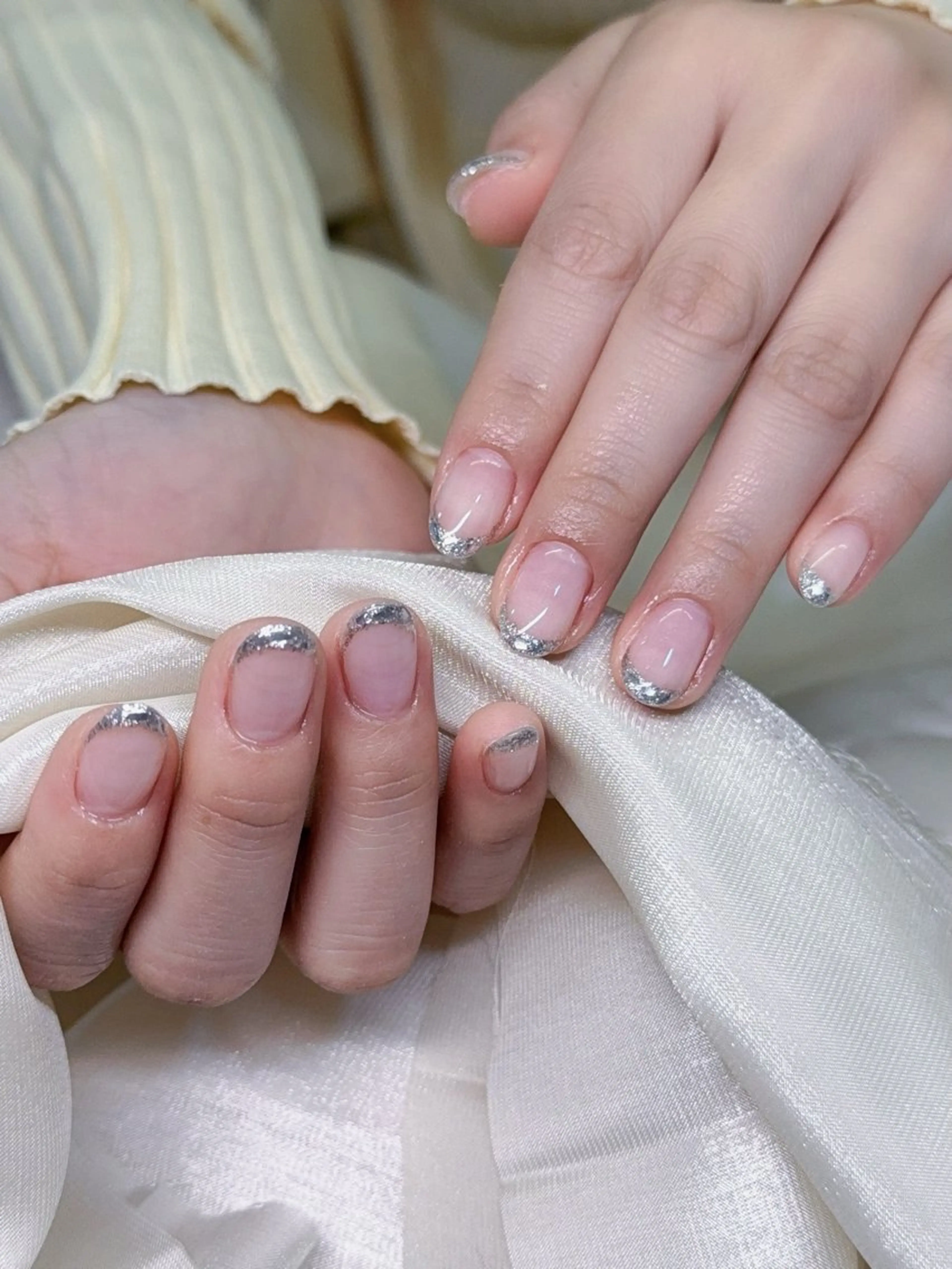 【ハンド】ガラスフレンチ🩶クリアベースの写真