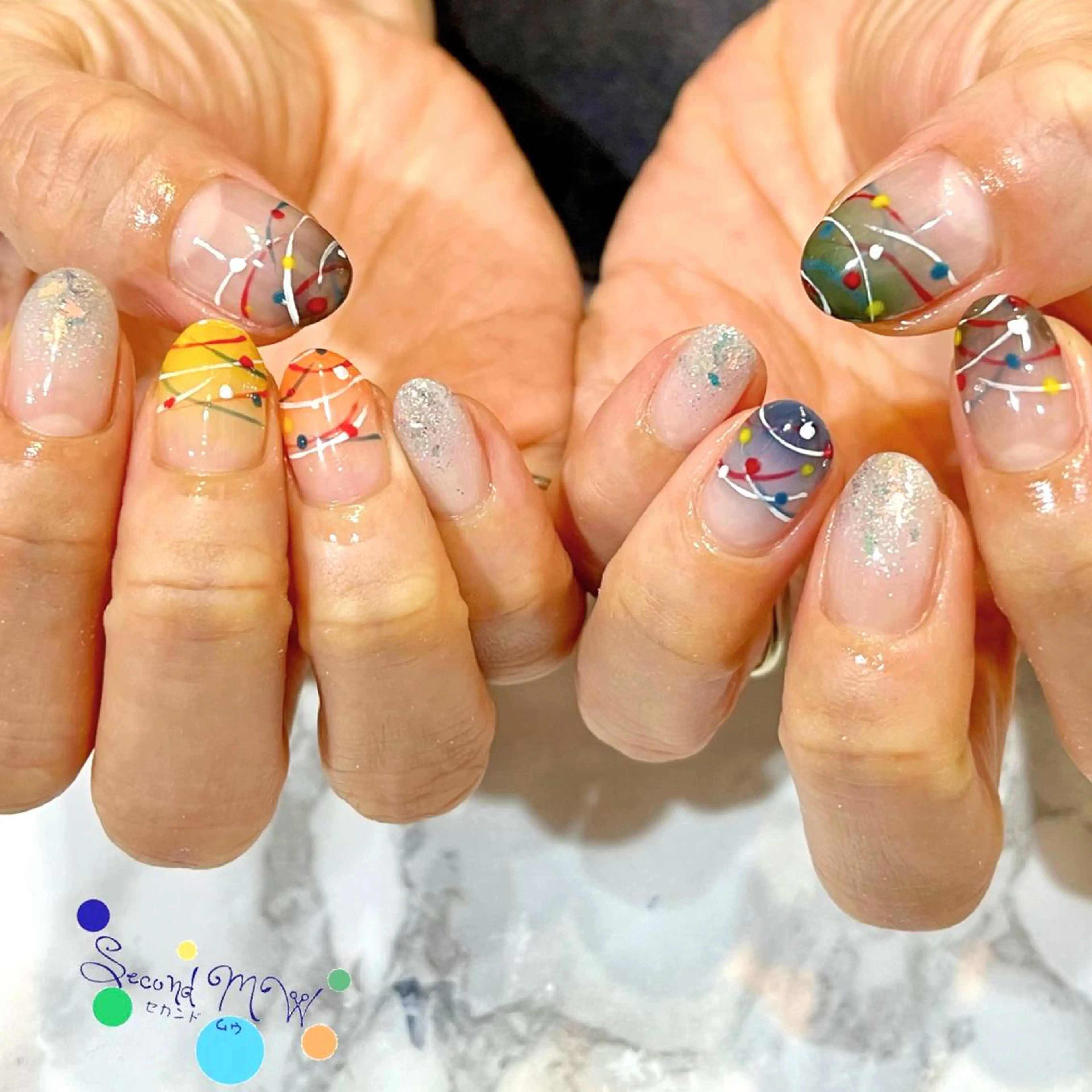 ネイル 夏ネイル ヨーヨーネイル ハンドネイル Second   MW所属・SecondMW _nail 　川連のネイルデザイン