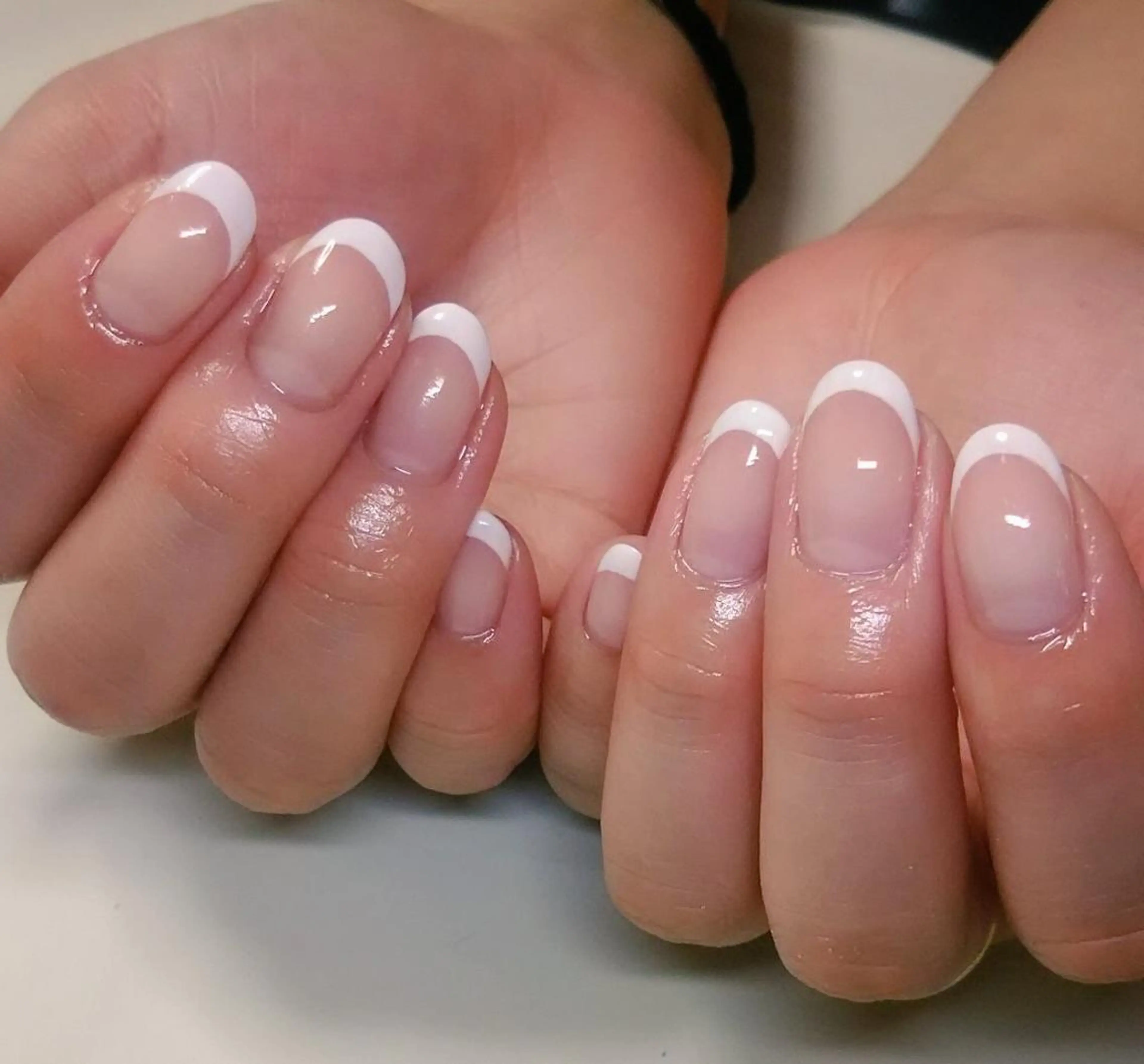 【オフ代無料/HAND】フレンチ+ラメラインorカラーグラデーション🤍の写真