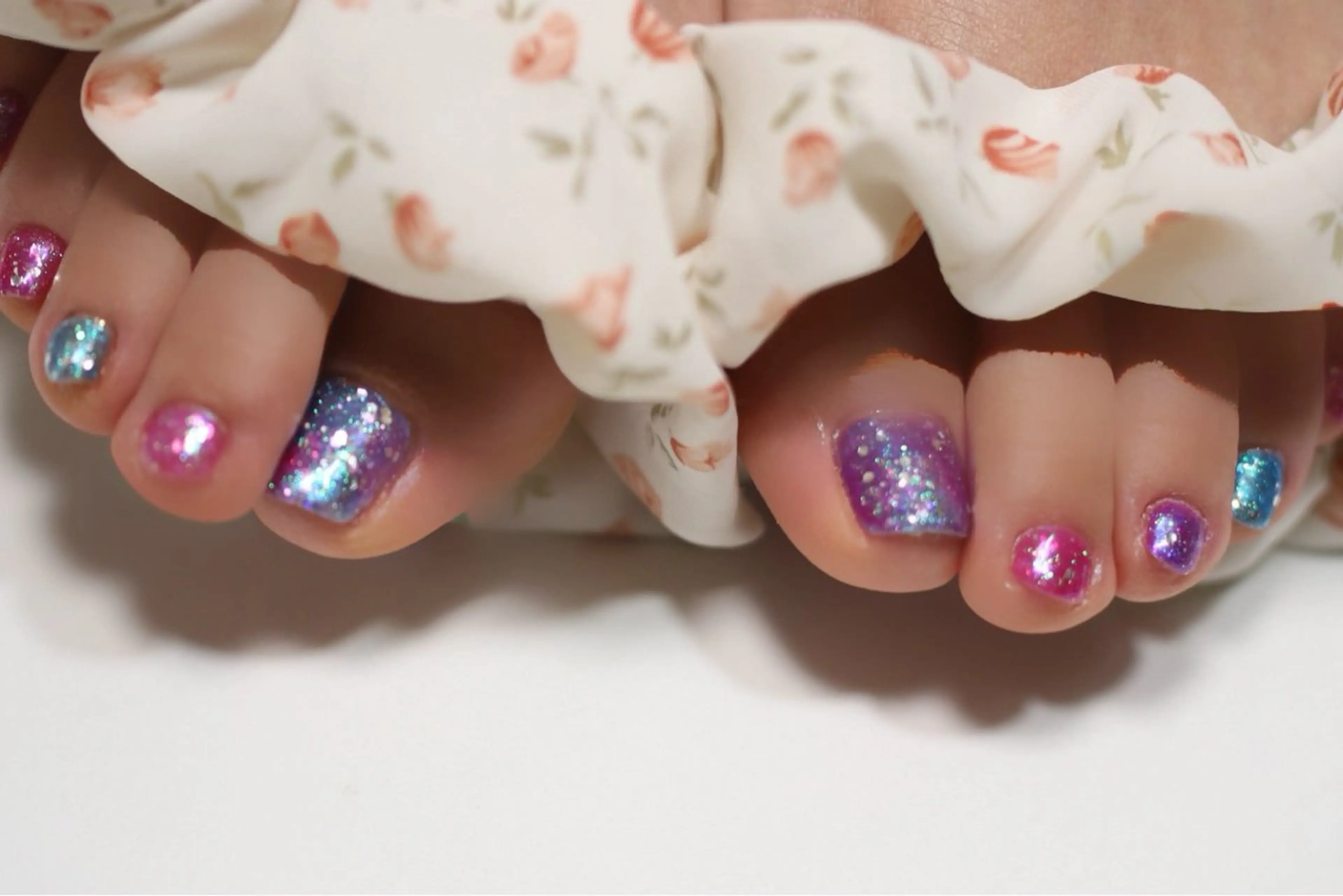 フットジェルお任せデザインアートドライケア&オフありの写真