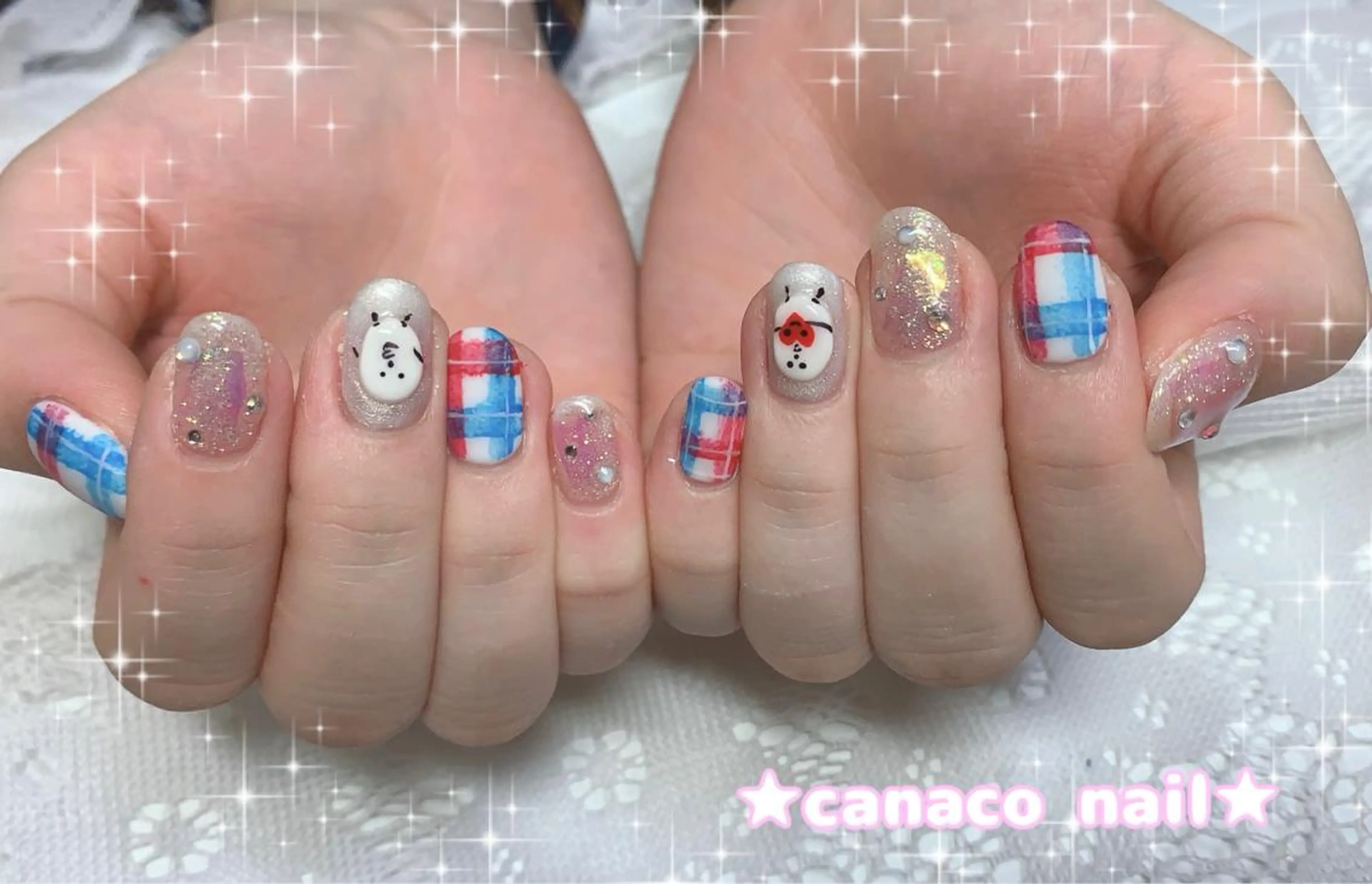 ネイル アートネイル ジェルネイル パラジェル ストーンネイル ハンドネイル ハンドケア Felice所属・ベテランネイル cnc  nailのネイルデザイン