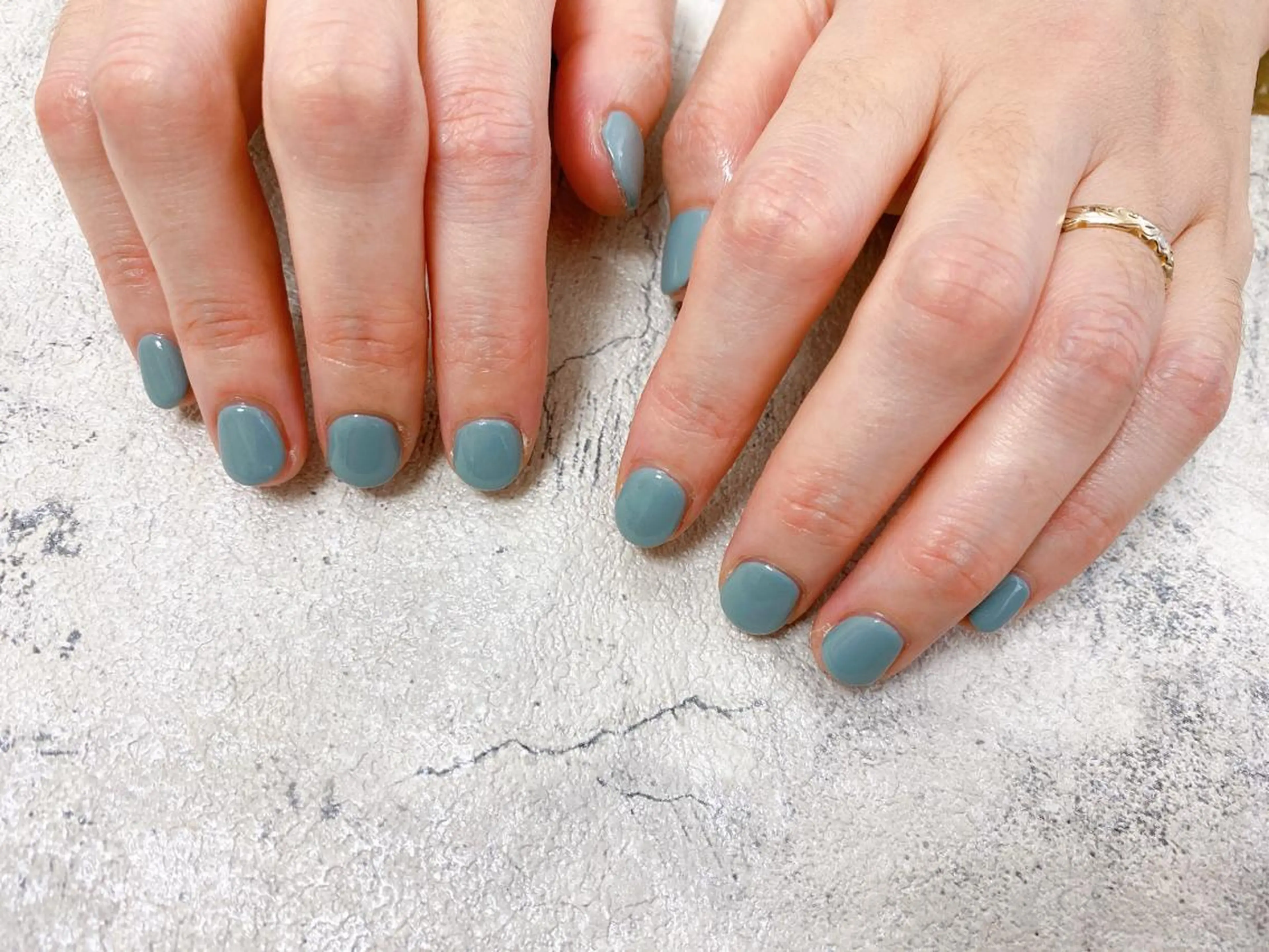 ネイル ブルー ハンドネイル Mogu nail 二子玉川のネイルデザイン