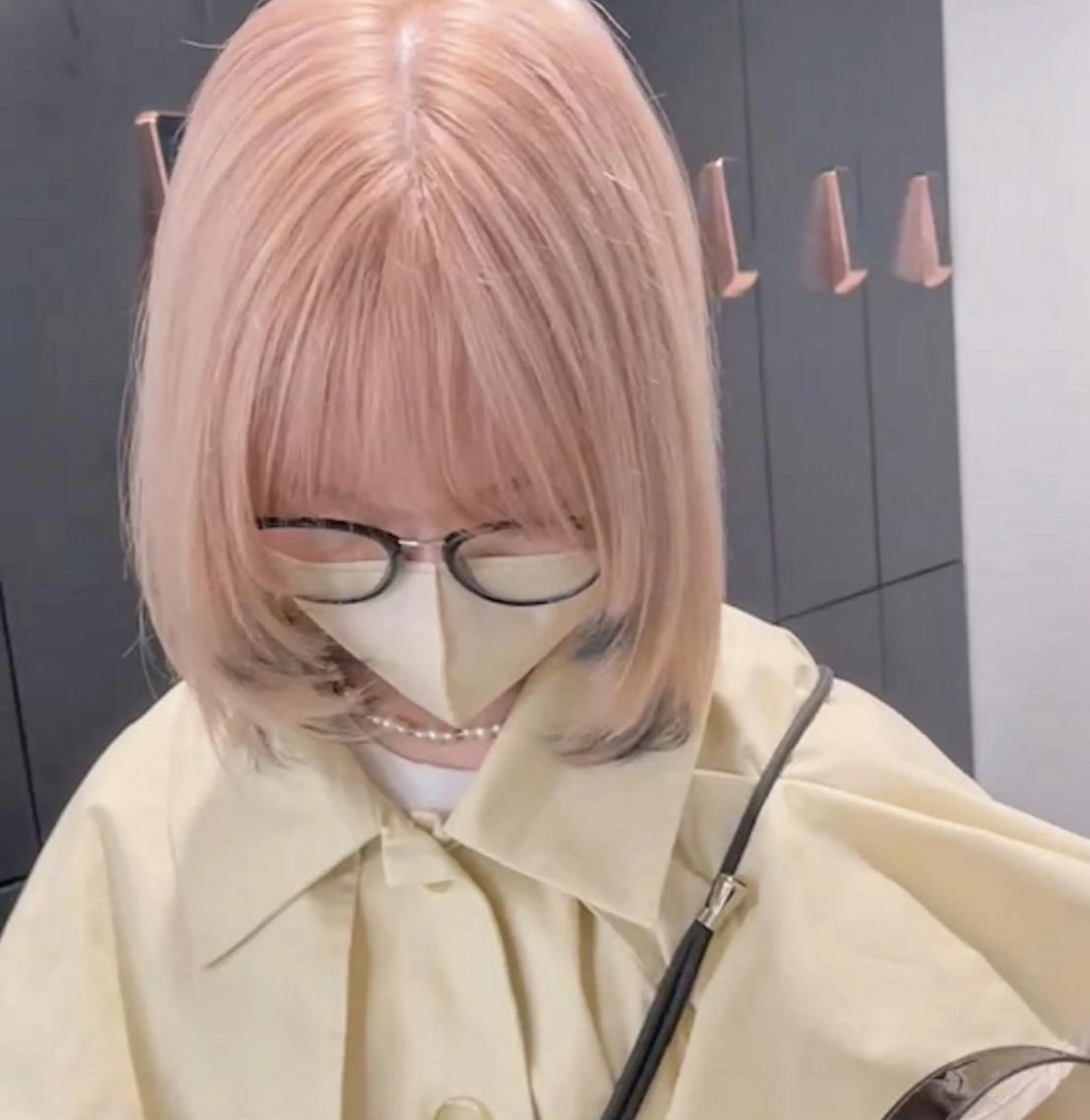 ミディアム カラー レイヤー/ボブ/透明 感カラー/nayuのヘアスタイル