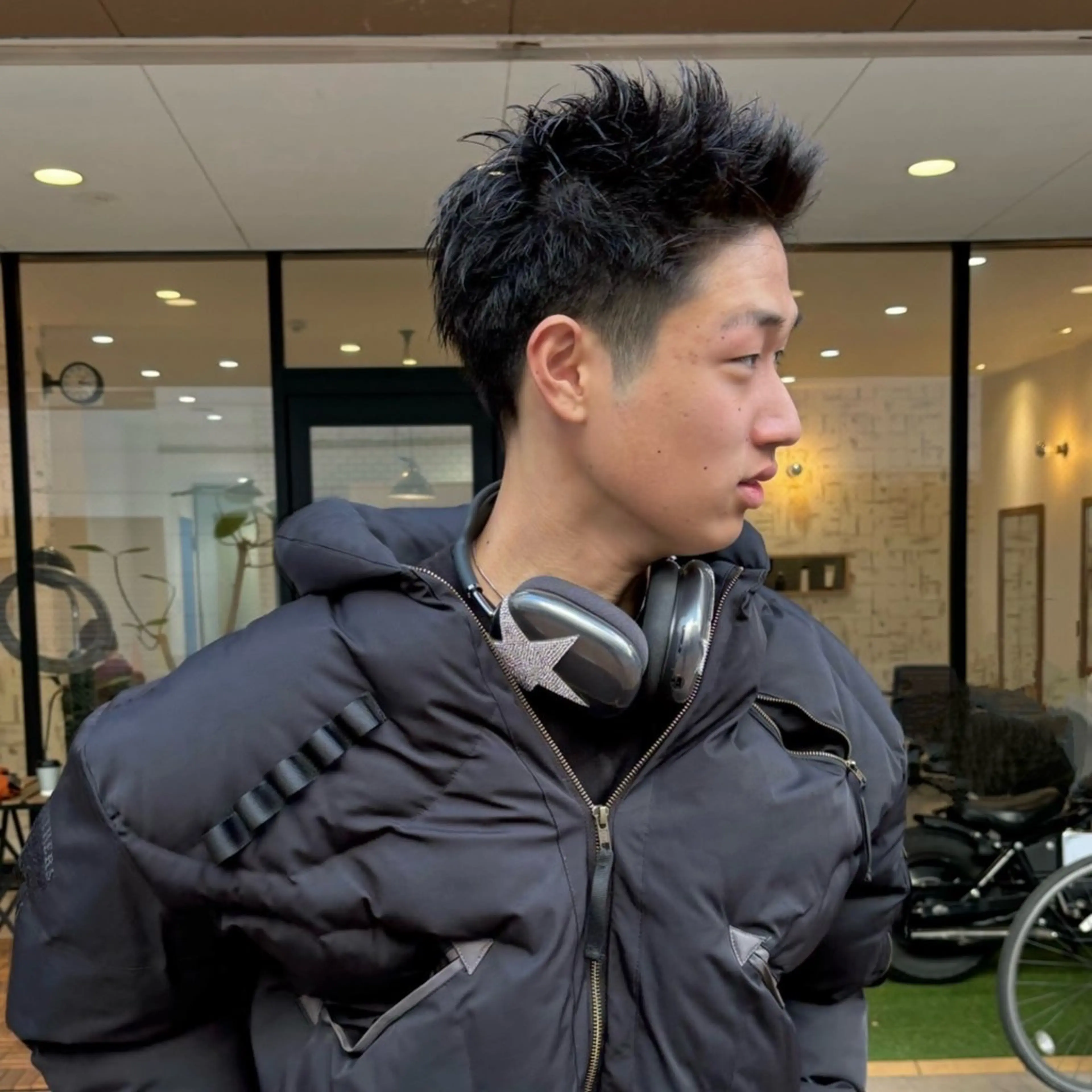 メンズ メンズパーマ メンズショート スパイキーショート カット 【メンズ専門 】村斎　伶次のヘアスタイル