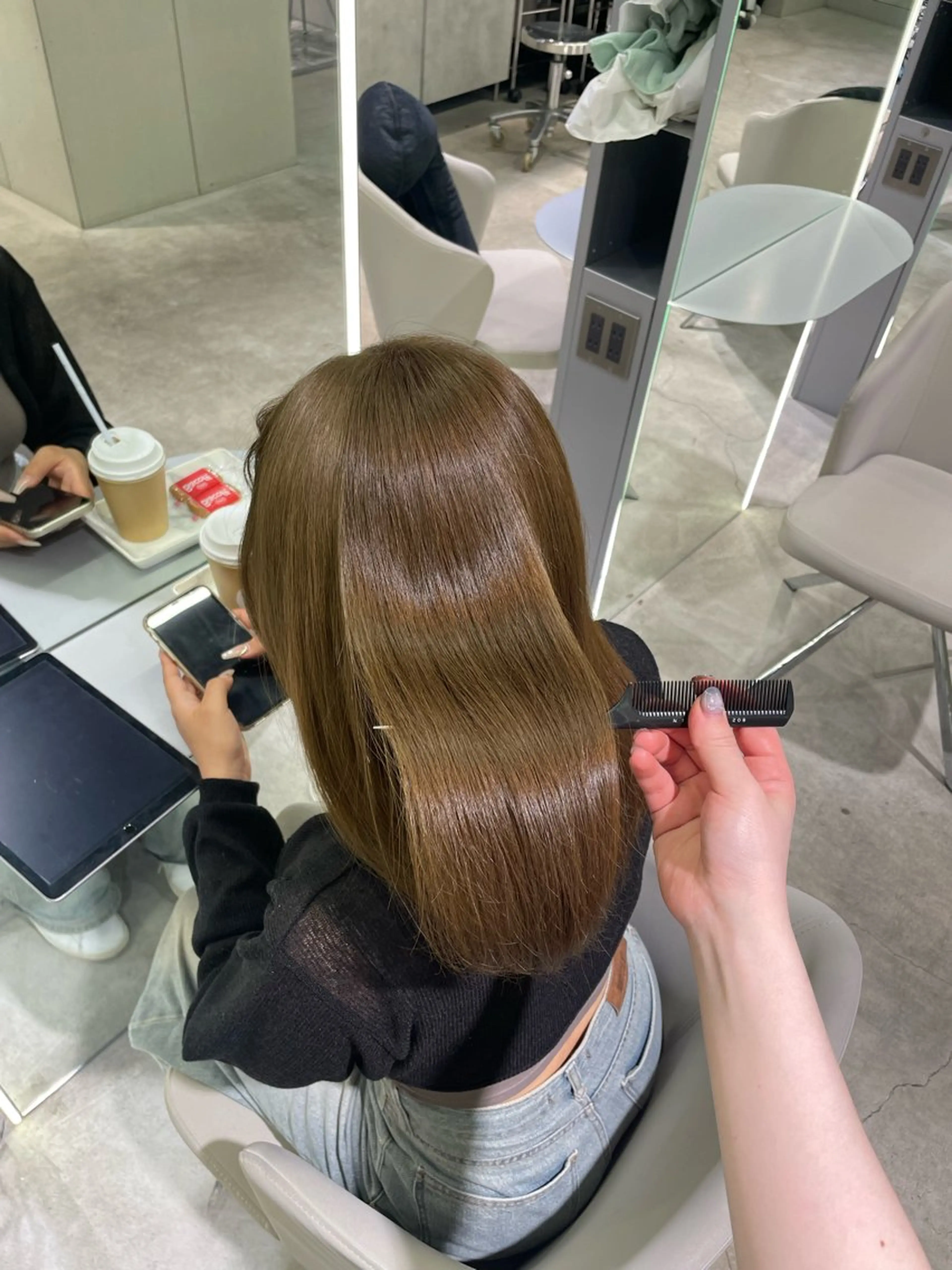 カラー ベージュカラー ブリーチ 透明感カラー オリーブベージュ GEM/名駅 /Mizuhaのヘアスタイル