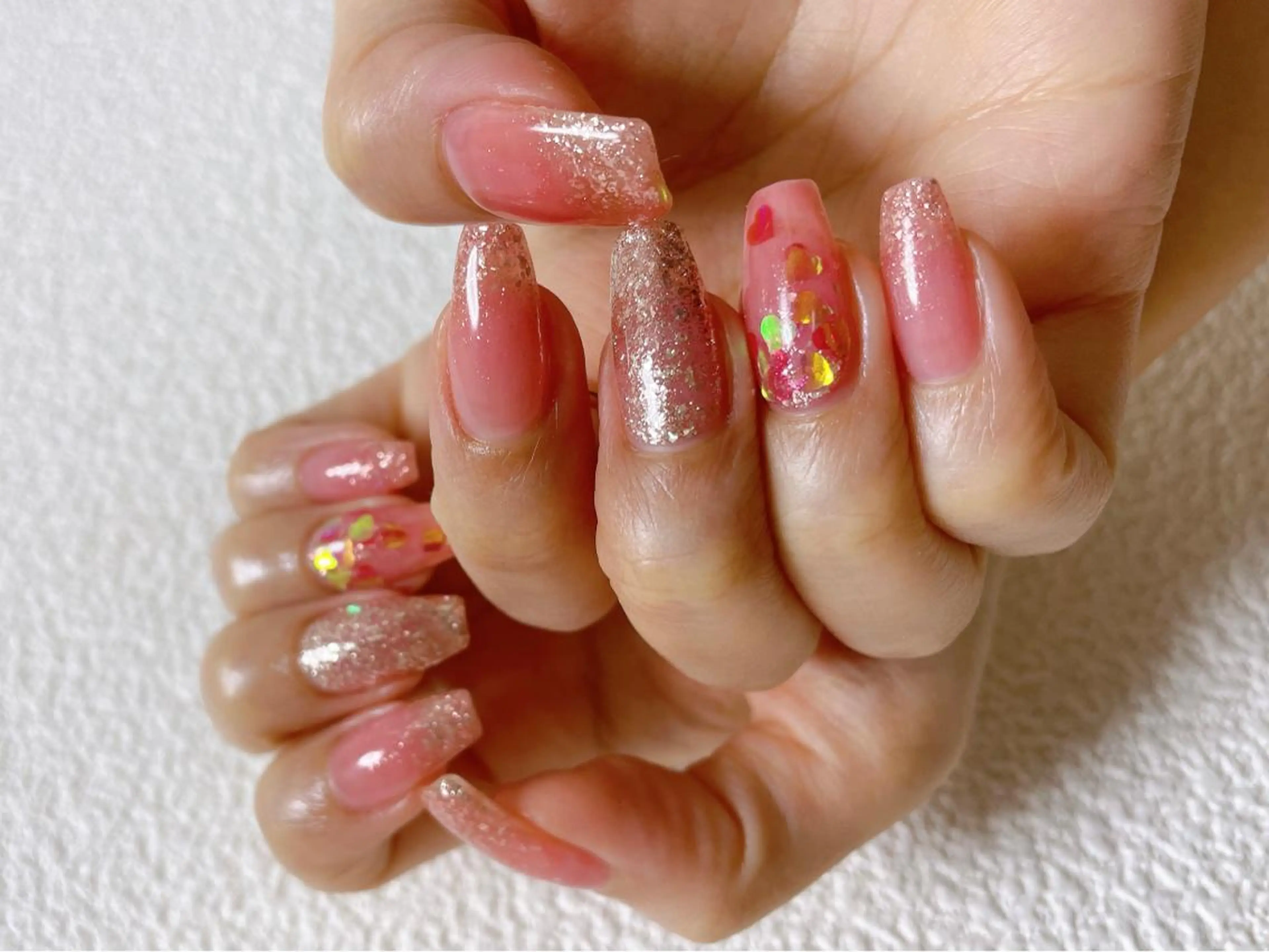 ネイル フットネイル フレンチネイル ジェルネイル ハート 韓国ネイル Mogu nail 二子玉川のネイルデザイン