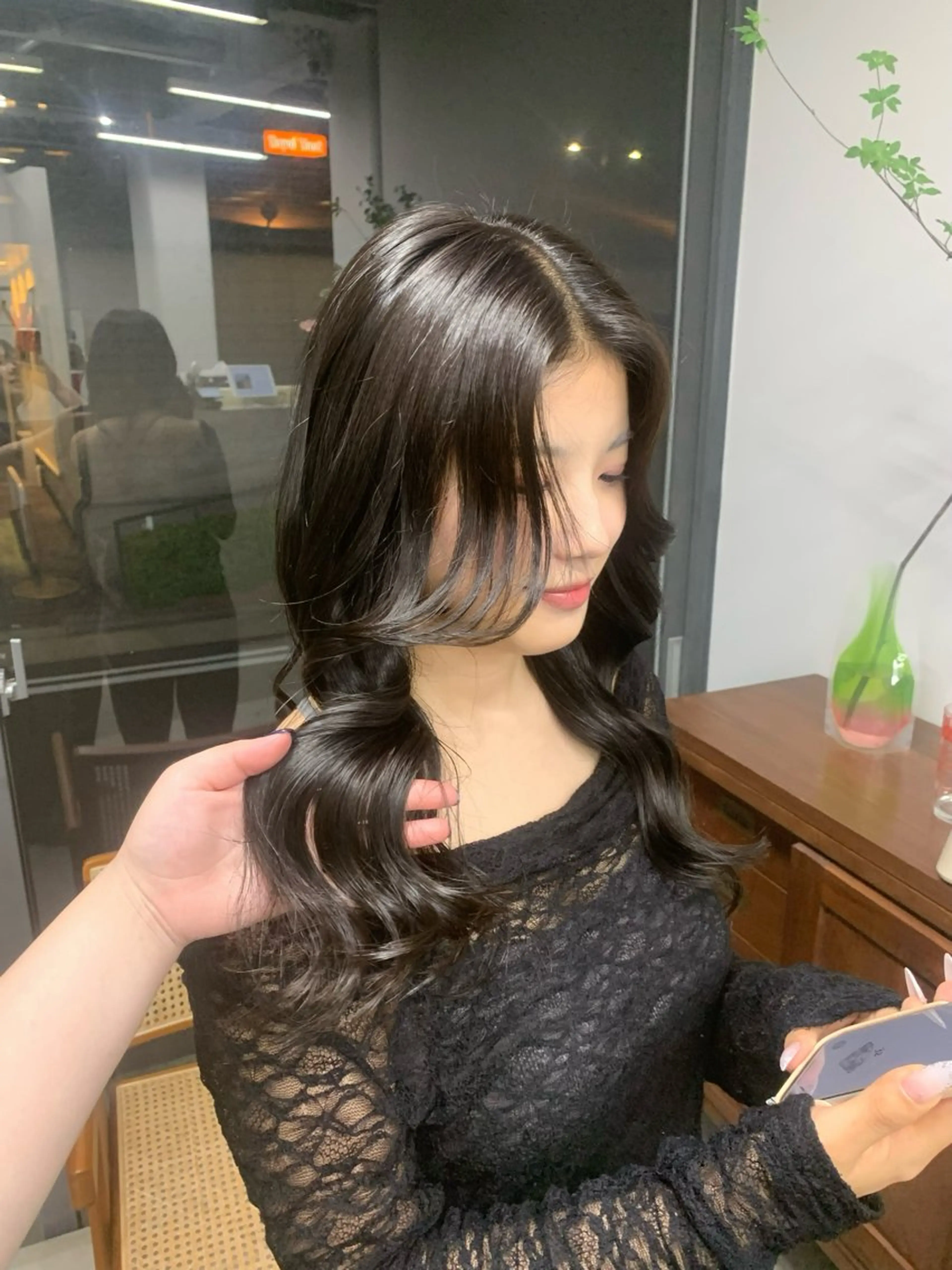 [ミディアムの方]ブリーチなしワンカラーの写真