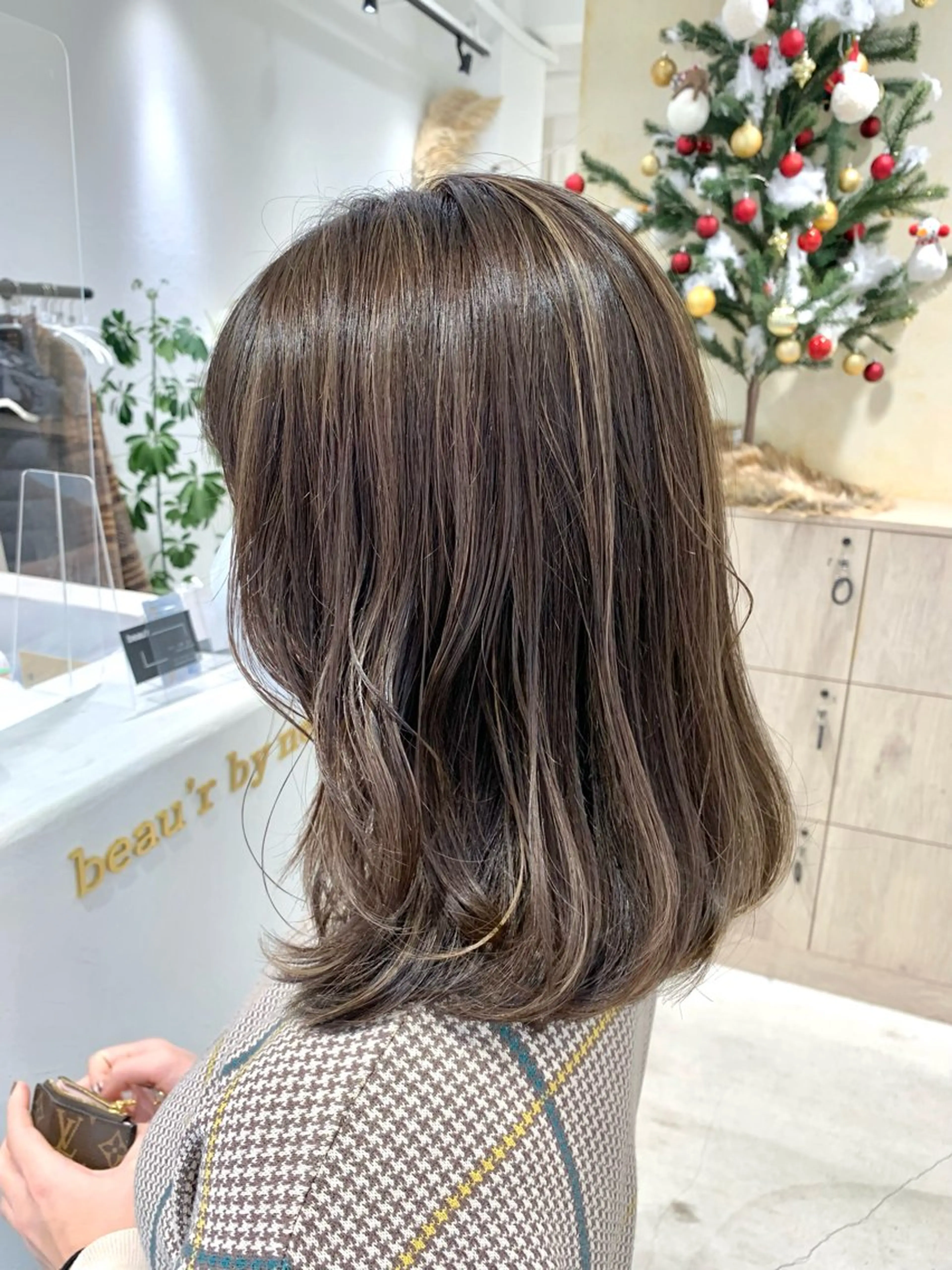 ミディアム カラー カット ヘアカラー ボブ/美髪矯正 /佐藤　奈巳のヘアスタイル