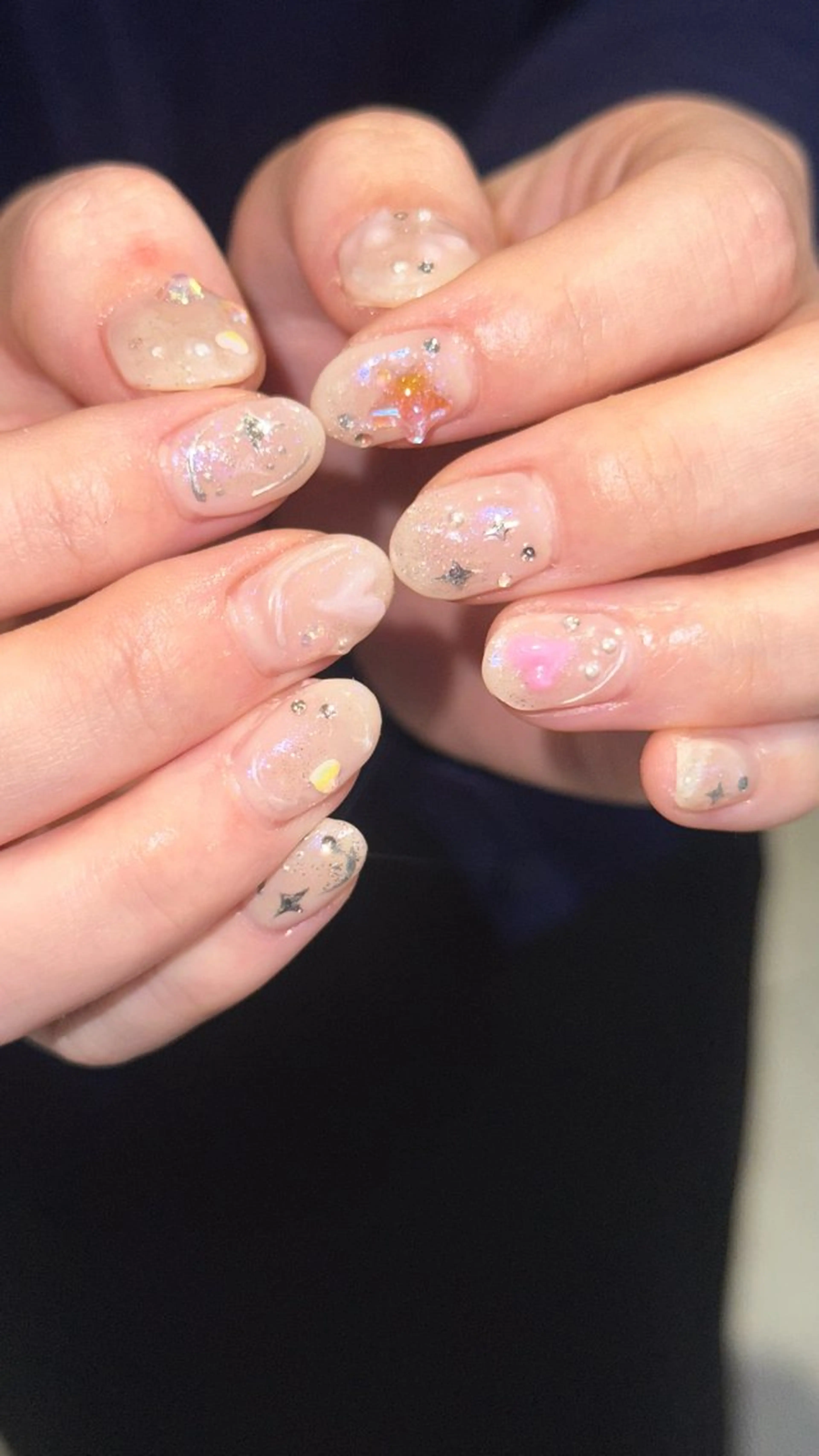 ネイル ハンドネイル 🎀韓国レイヤー特化 🎀ベージュ/ミクのヘアスタイル