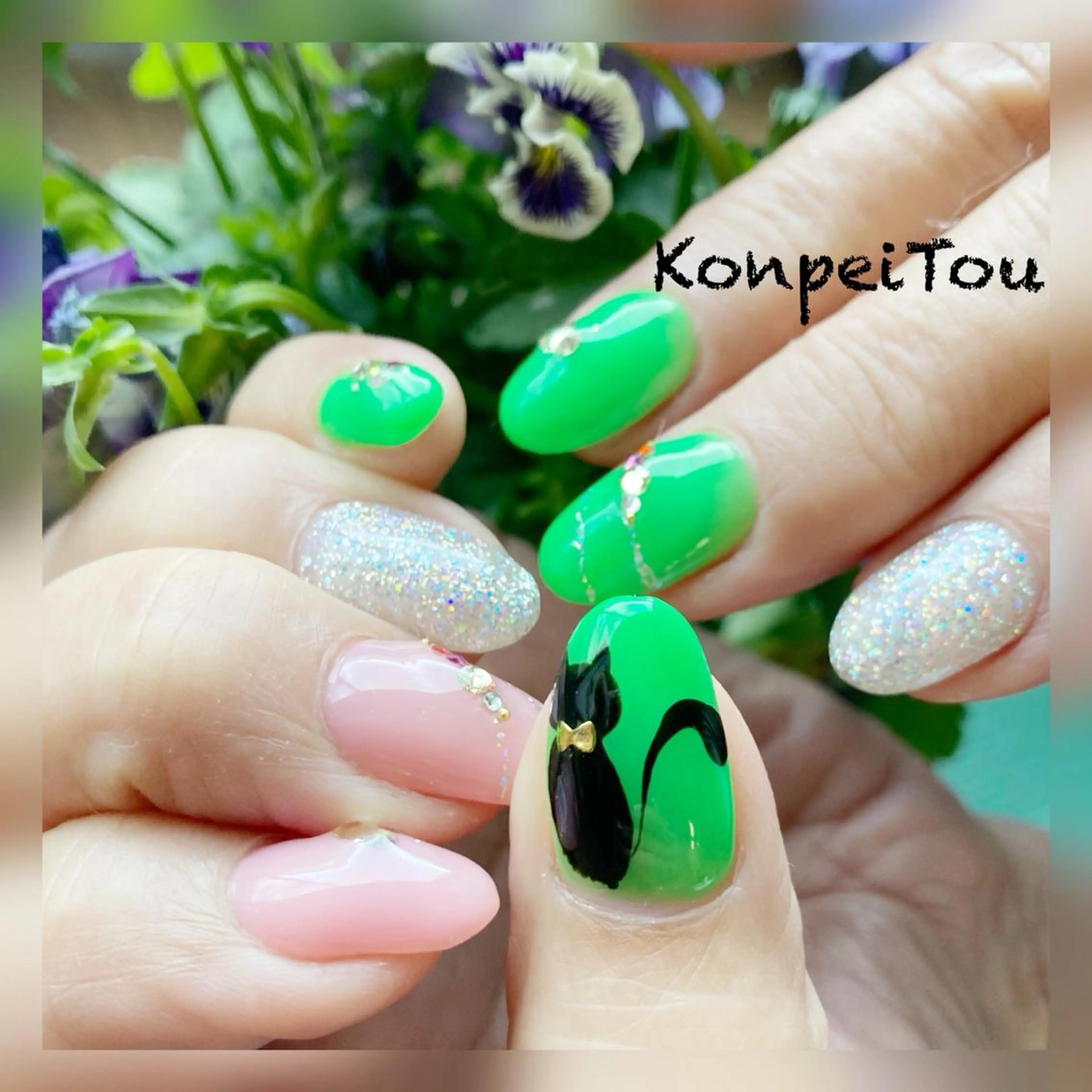 ネイル ハンドネイル おうちのネイルサロン　konpeiTou〜こんぺいとう〜所属・おうちのネイルサロン KonpeiTouのネイルデザイン