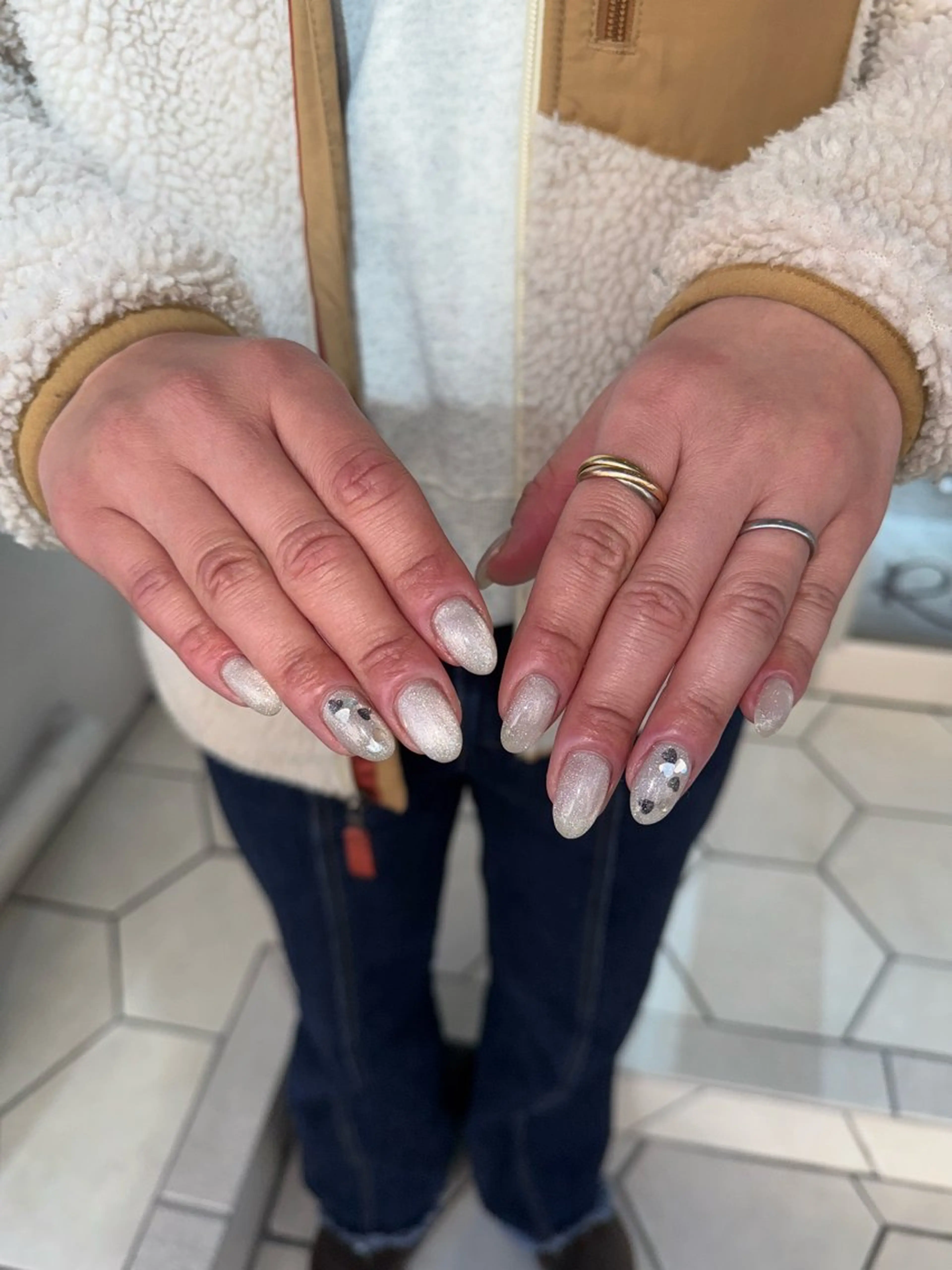 ネイル アートネイル フラッシュネイル フラッシュマグ マグネットネイル Rommy Arisaのネイルデザイン