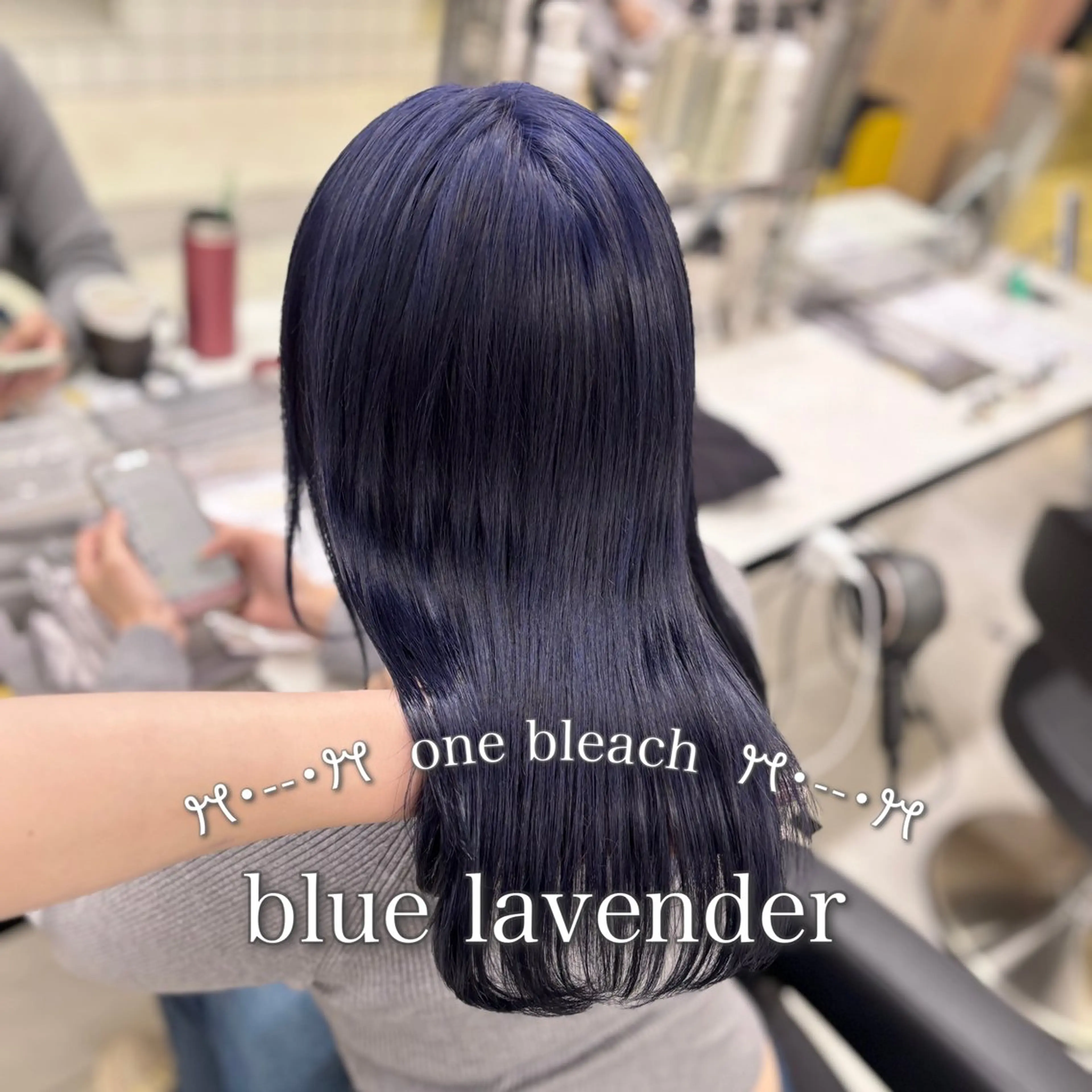 ロング カラー ブリーチ ブルーカラー ダブルカラー 髪質改善 ヘアカラー 💙ハイトーン韓国風 色白ヘア💙manaのヘアスタイル