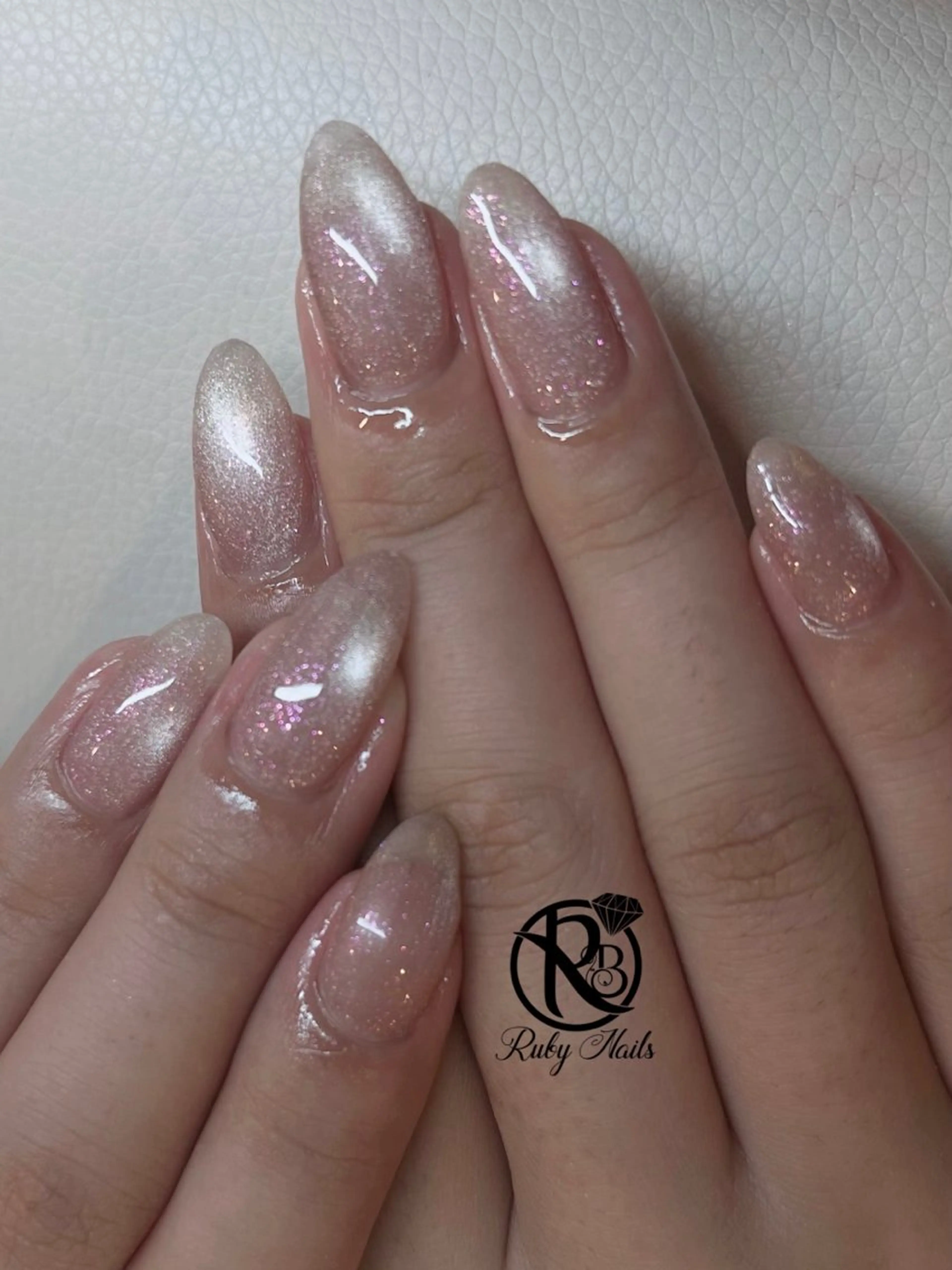 ネイル キラキラネイル 韓国ネイル マグネットネイル ニュアンスネイル 夏ネイル ハンドネイル RUBY Nail 日暮里店のネイルデザイン