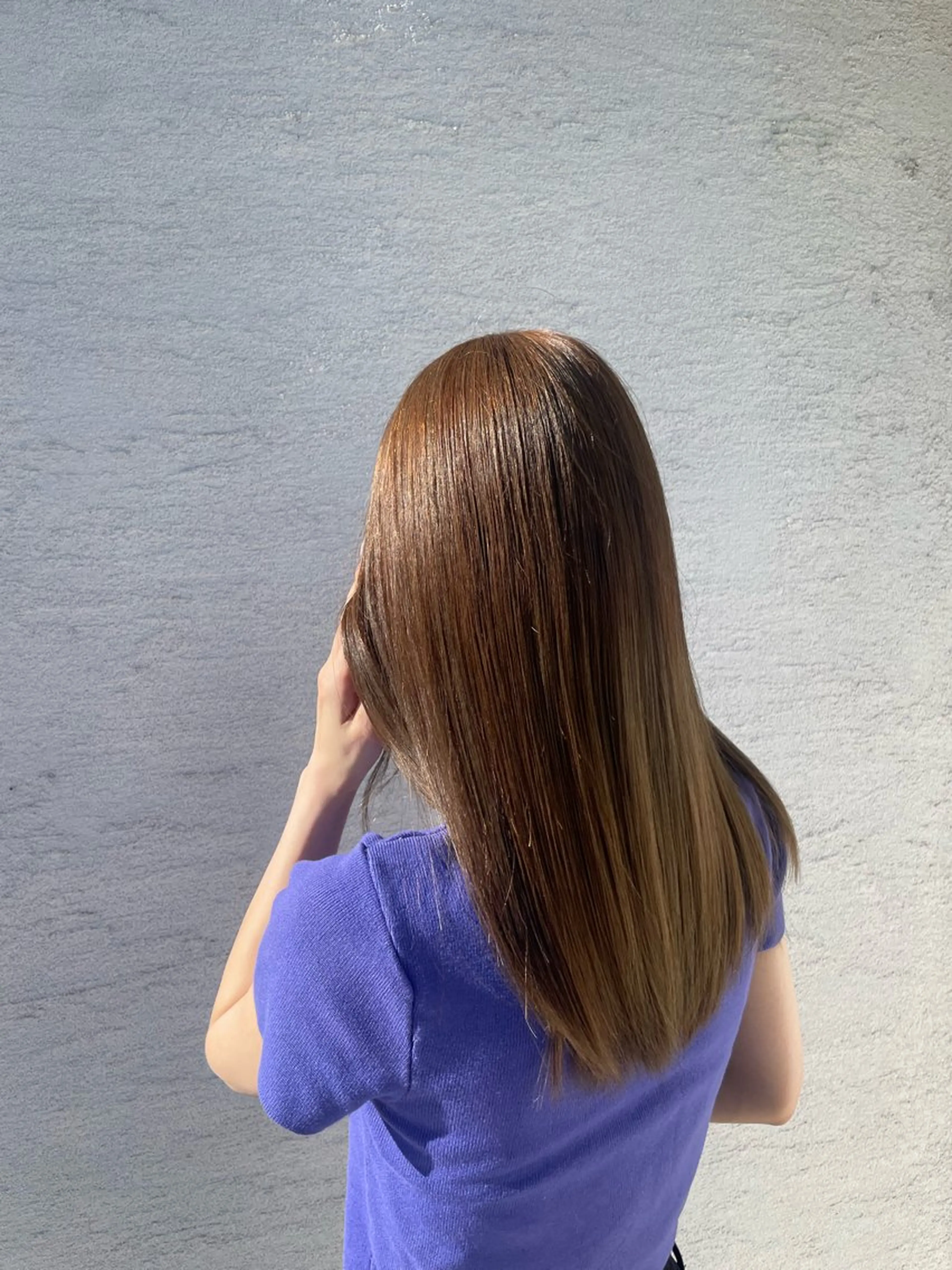 ロング カラー ベージュカラー ブリーチ 透明感カラー ブリーチなしカラー カット ヘアカラー picasso yume/ボブカットのヘアスタイル