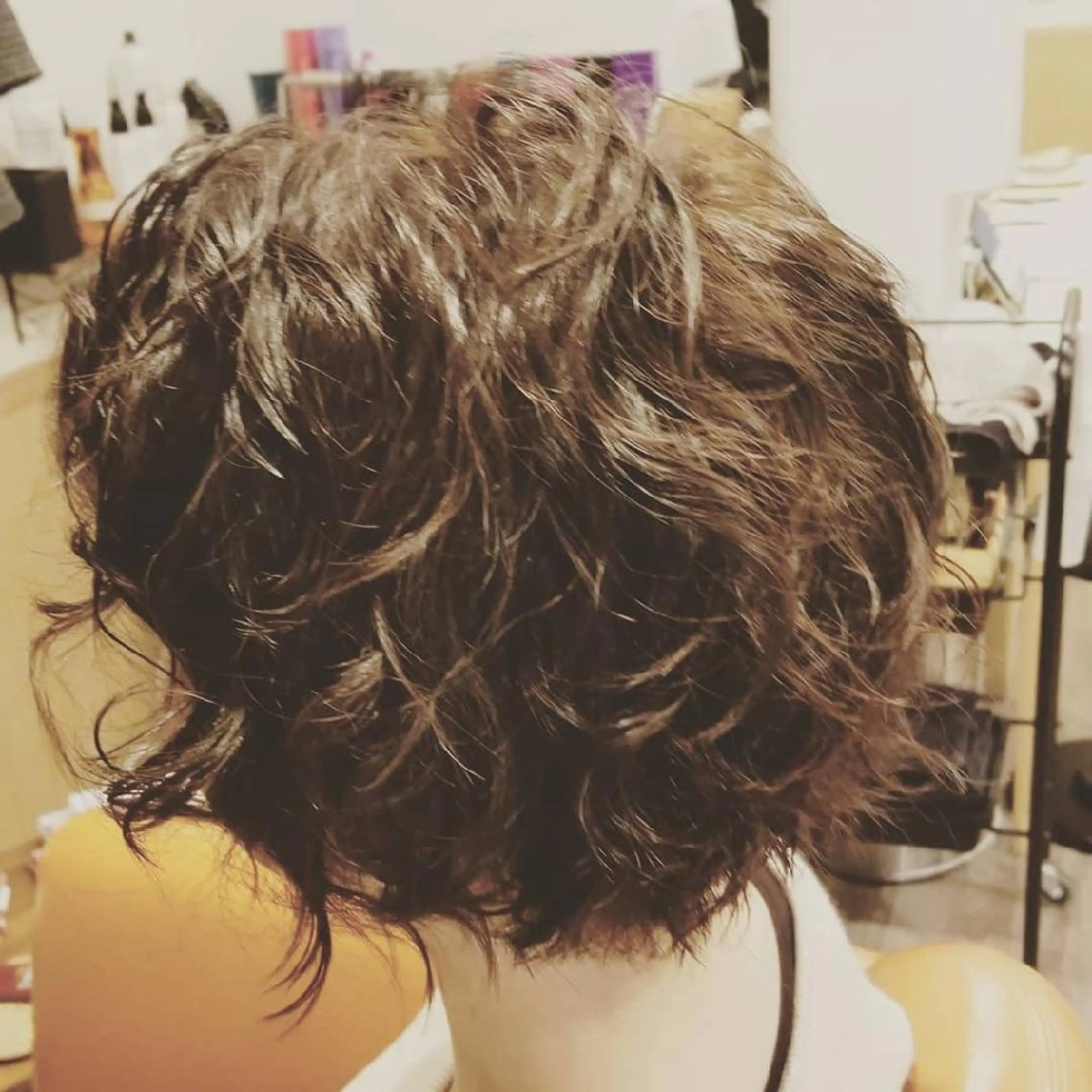 ショート カラー パーマ アディクシーカラー バレイヤージュ イルミナカラー 外国人風カラー レイヤーカット spa hair  ark 富井直美のヘアスタイル