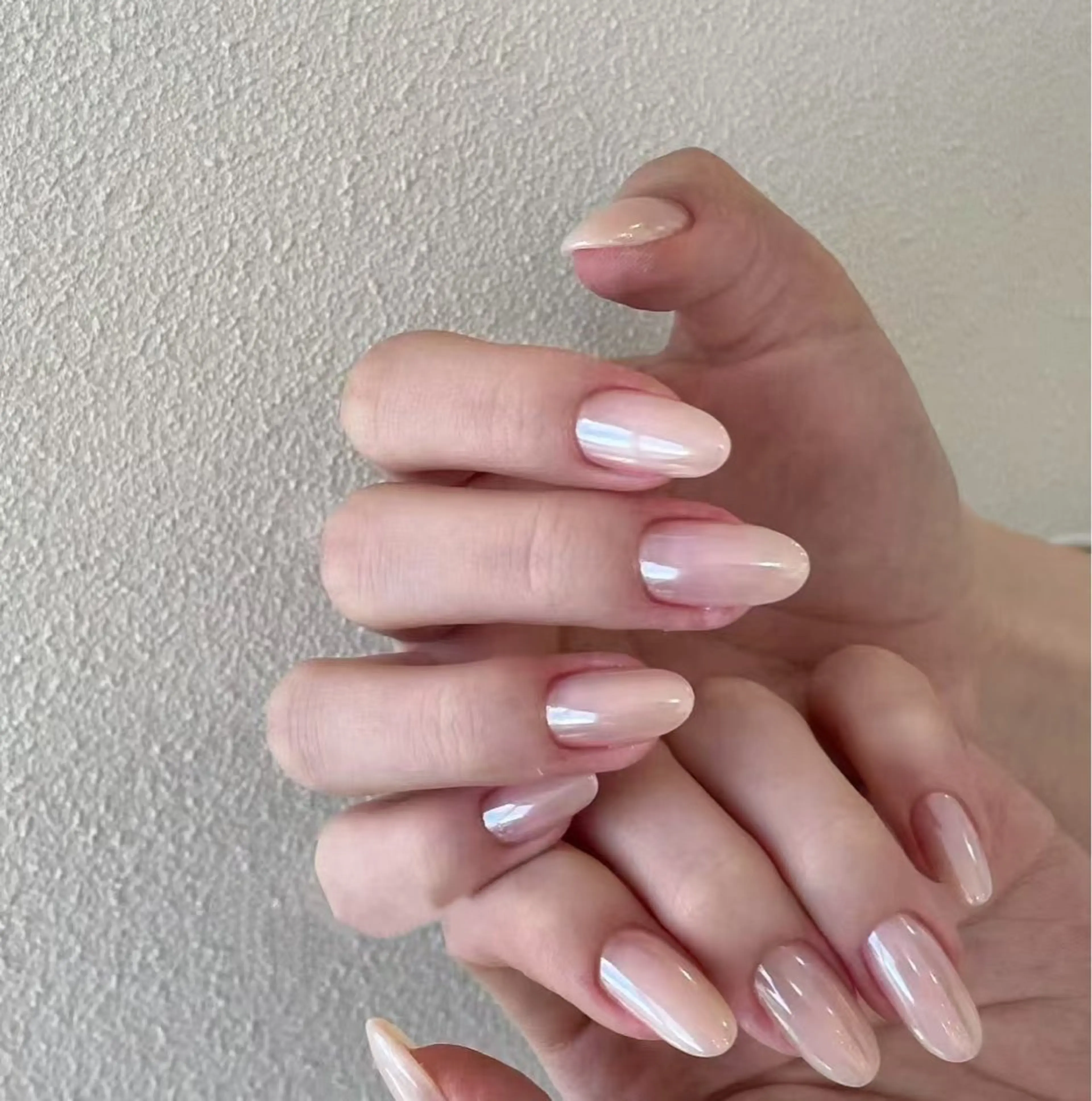 ネイル フラワーネイル フレンチネイル ジェルネイル ガラスフレンチ ハート ハンドネイル BabyYouMi ねねのネイルデザイン